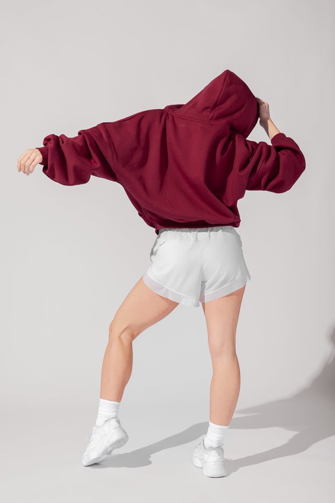 POPFLEX®Zip Cloud Hoodie - Crimson - M.S Skincare