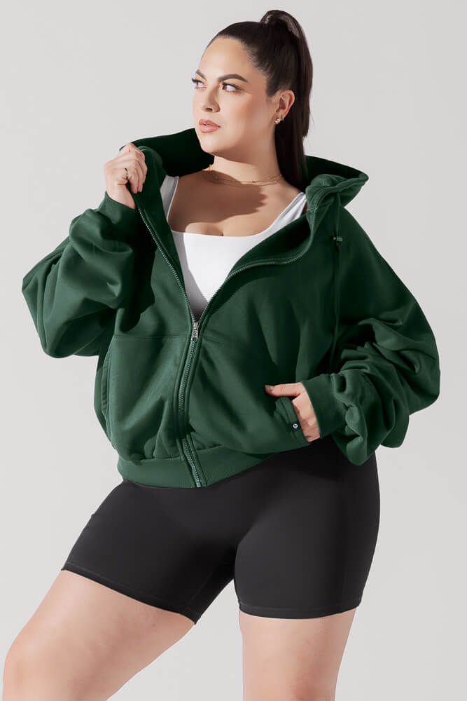 POPFLEX®Zip Cloud Hoodie - Game Time Green - M.S Skincare