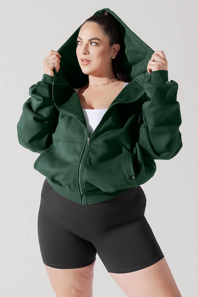 POPFLEX®Zip Cloud Hoodie - Game Time Green - M.S Skincare