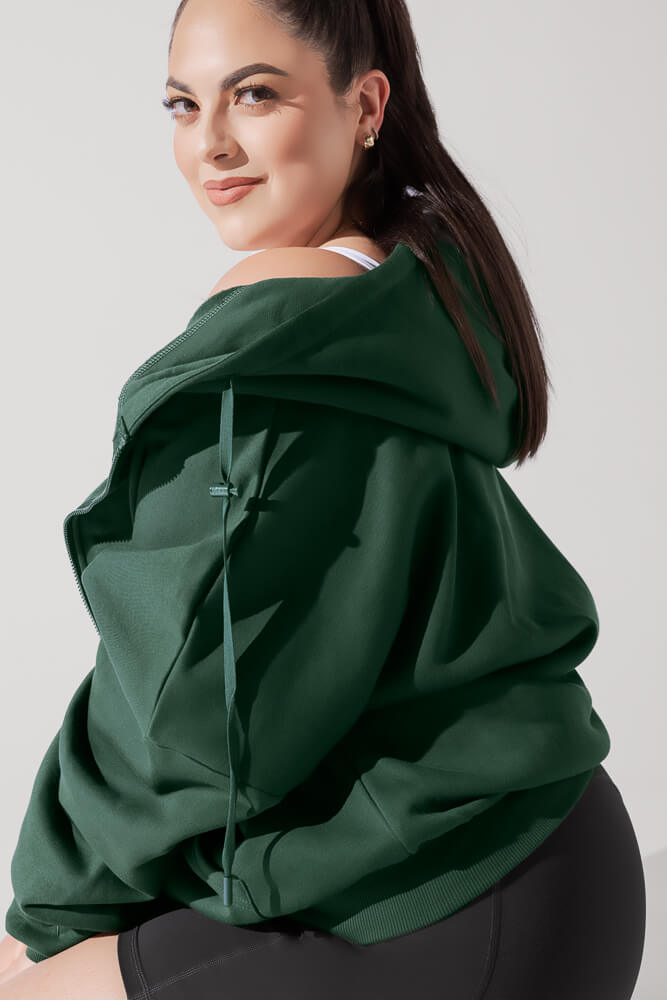 POPFLEX®Zip Cloud Hoodie - Game Time Green - M.S Skincare