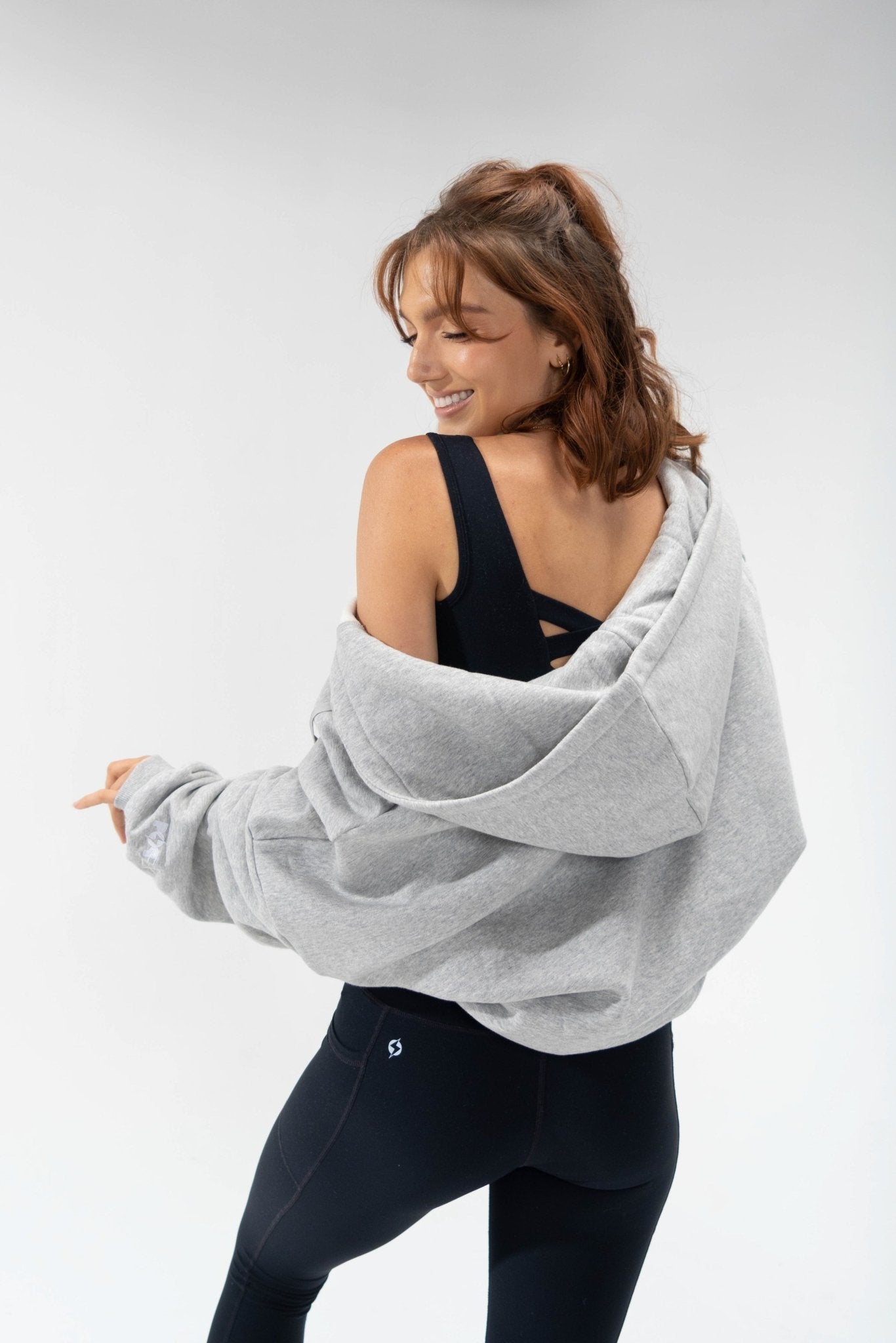 POPFLEX®Zip Cloud Hoodie - Heather Grey - M.S Skincare