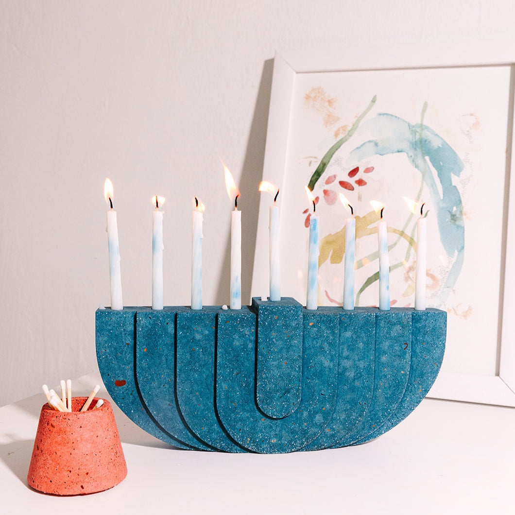 Menorah | Cobalt Terrazzo