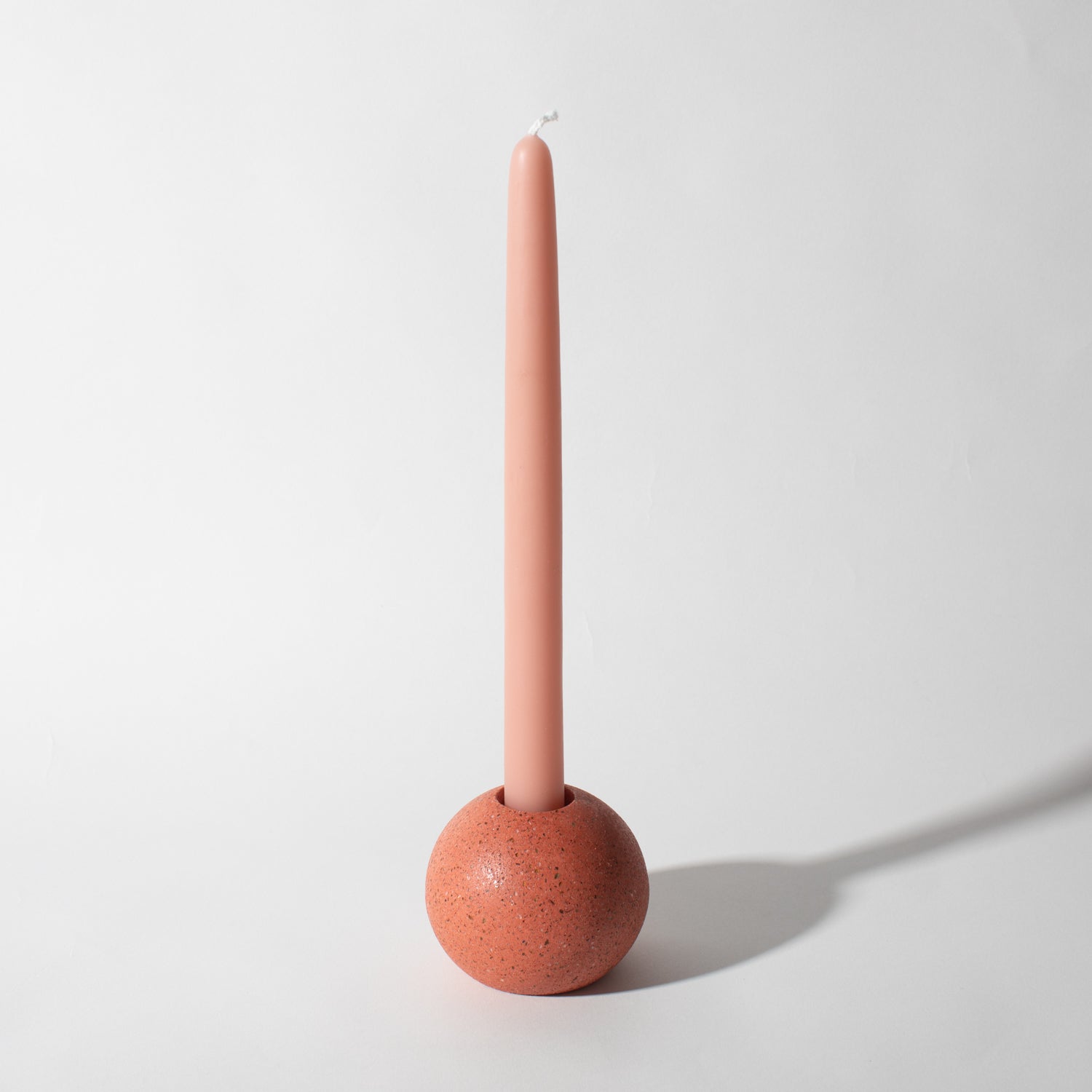 Sphere Candlestick Holder | Coral Terrazzo