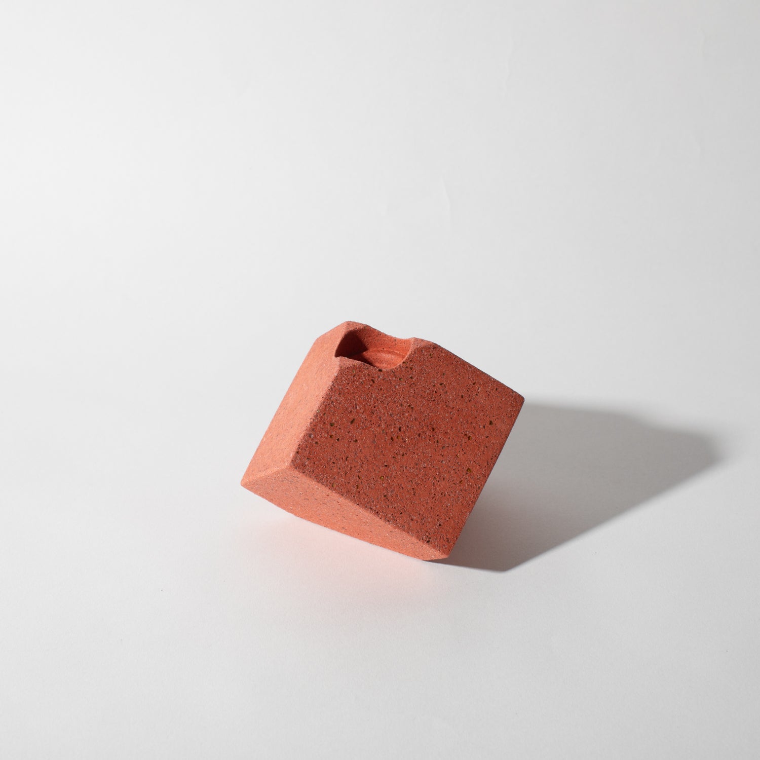 Cube Candlestick Holder | Coral Terrazzo