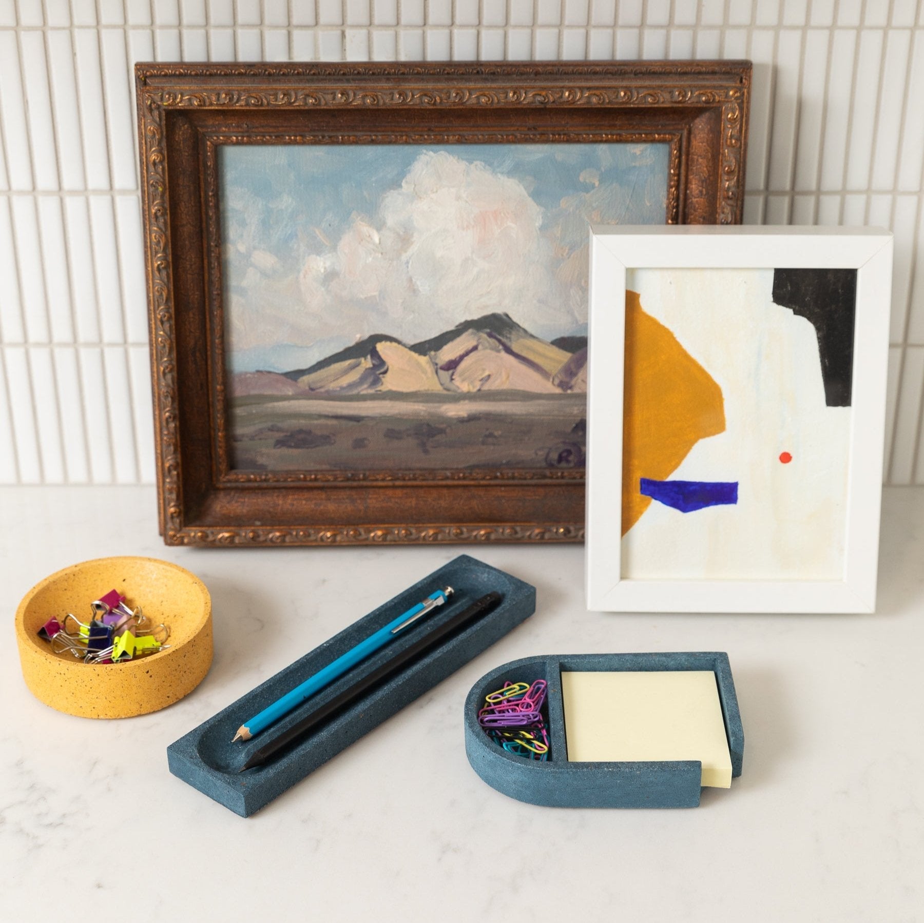 Pencil Tray | Cobalt Terrazzo