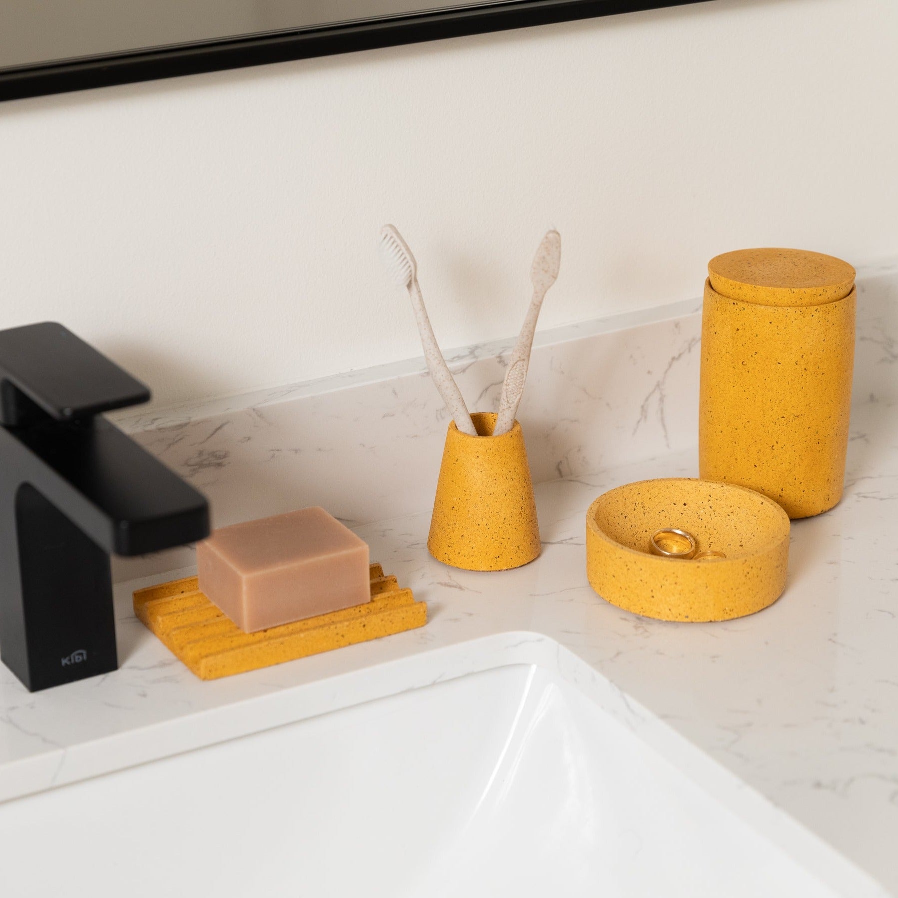 Toothbrush Holder | Marigold Terrazzo