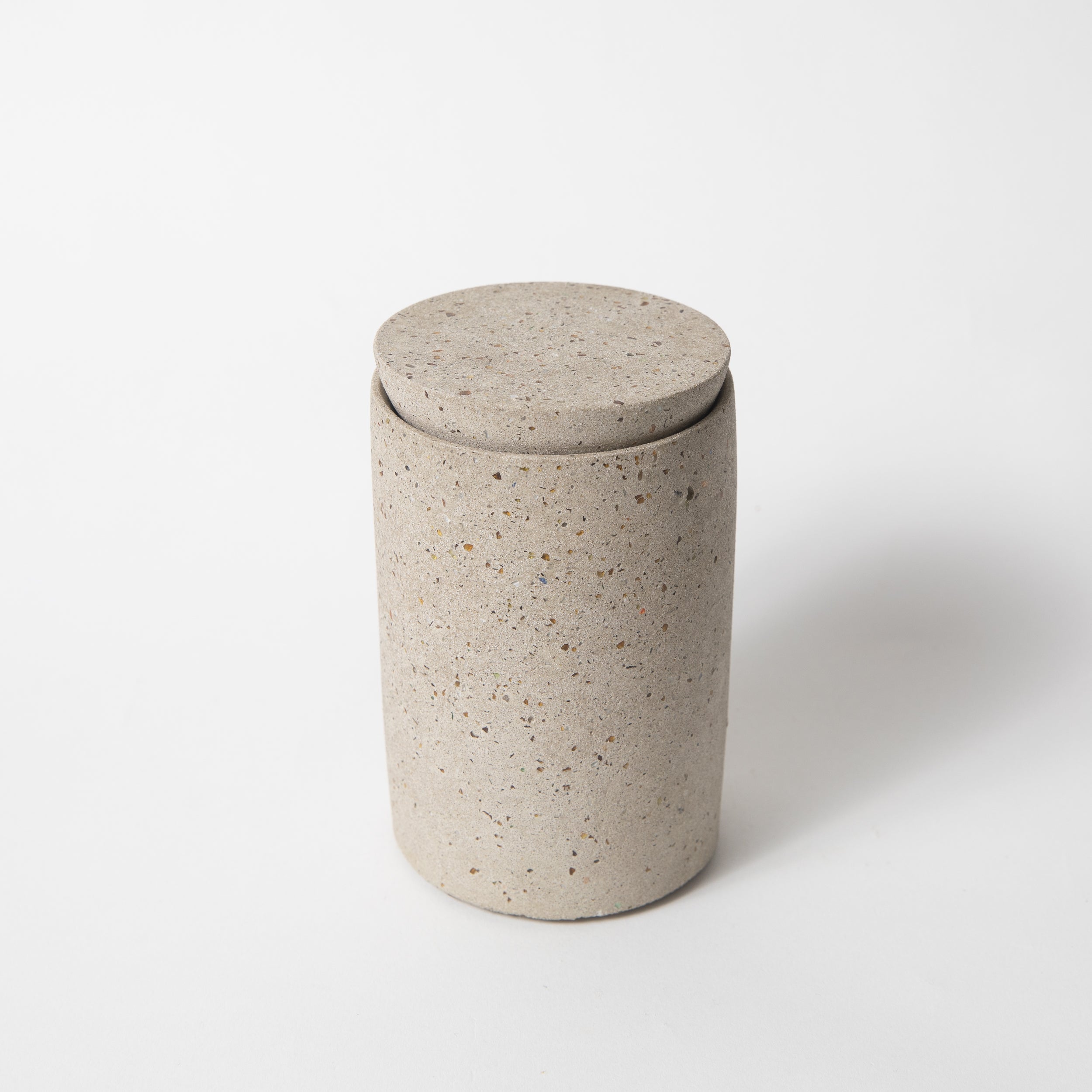 Cotton Swab Holder | Natural Terrazzo