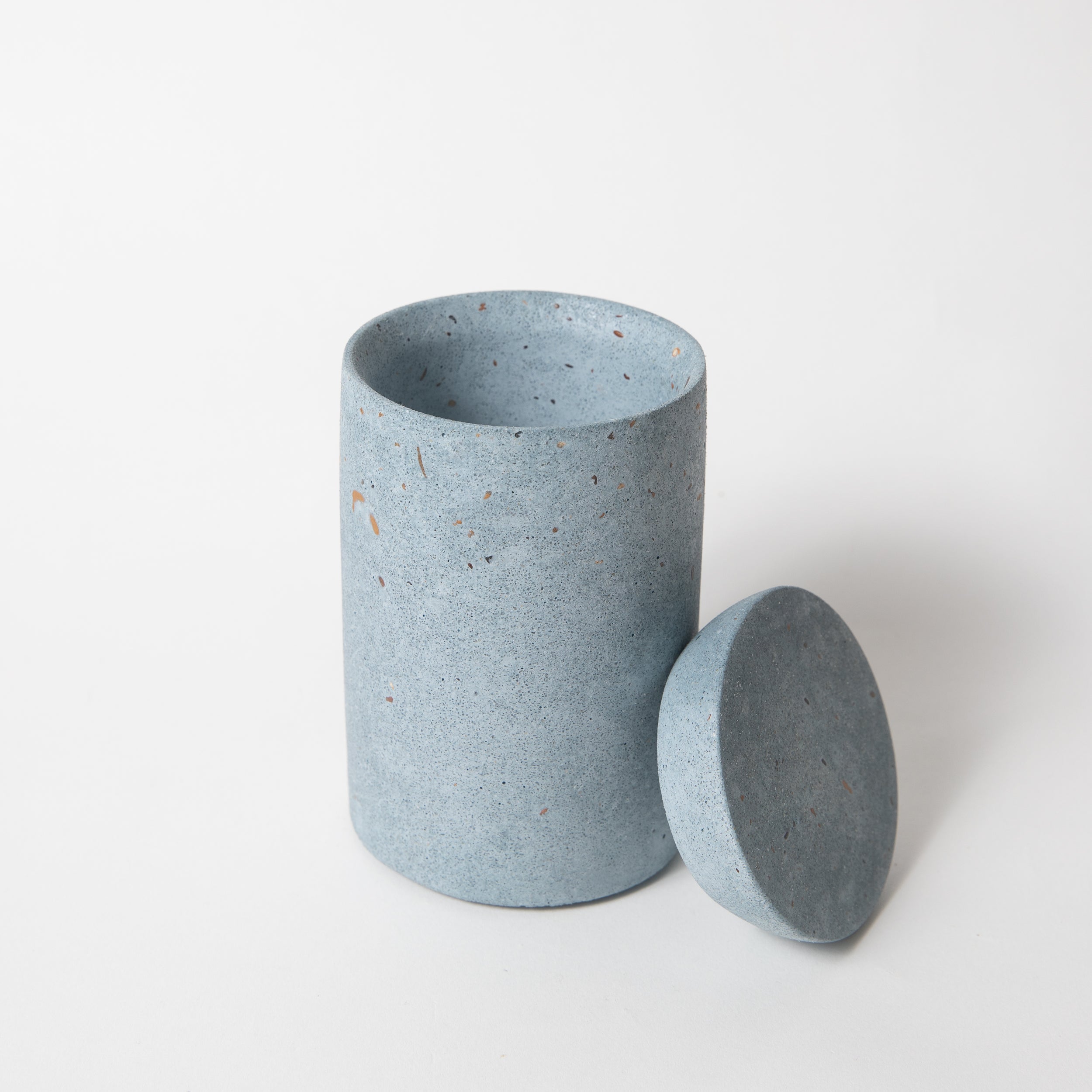 Cotton Swab Holder | Light Blue Terrazzo