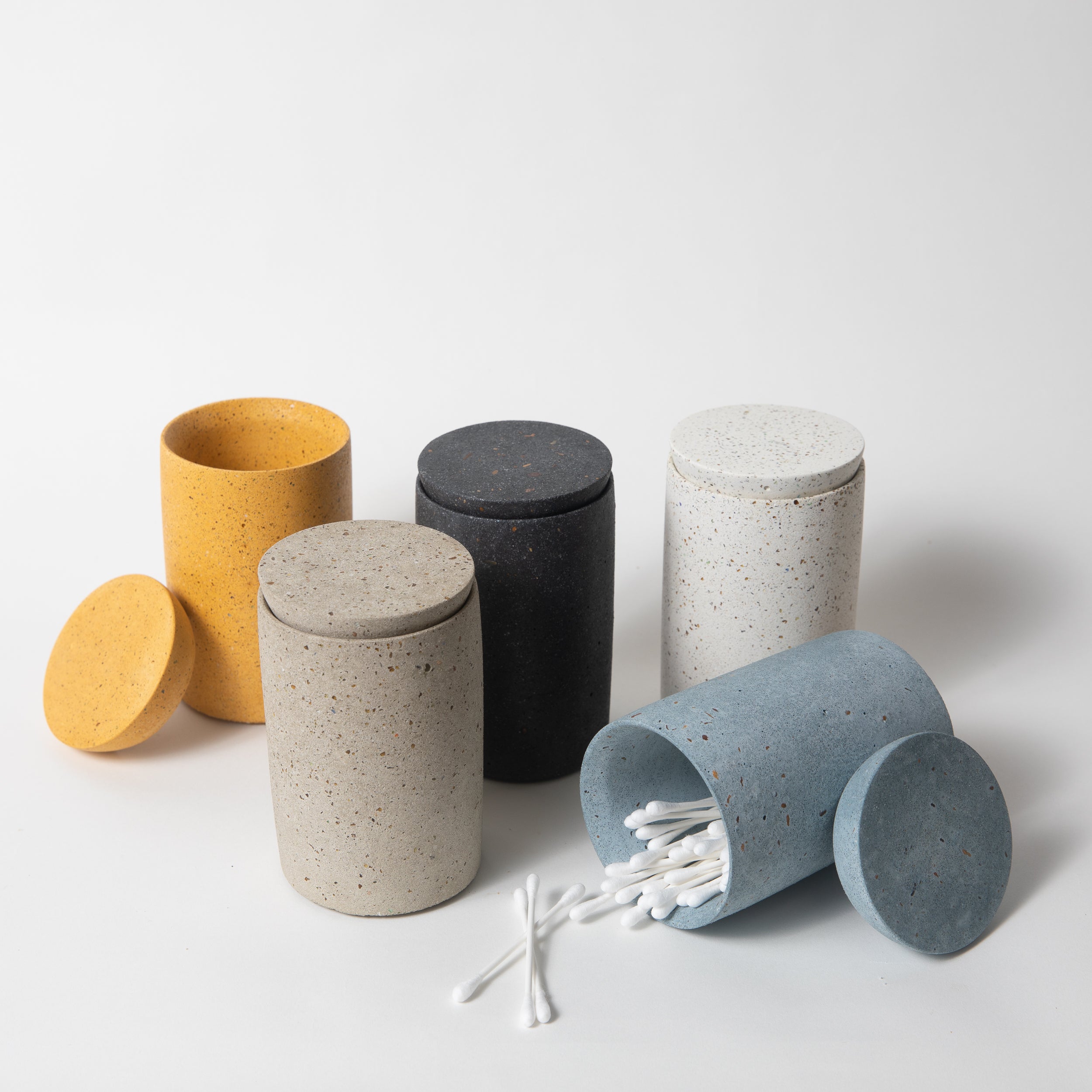 Cotton Swab Holder | Marigold Terrazzo