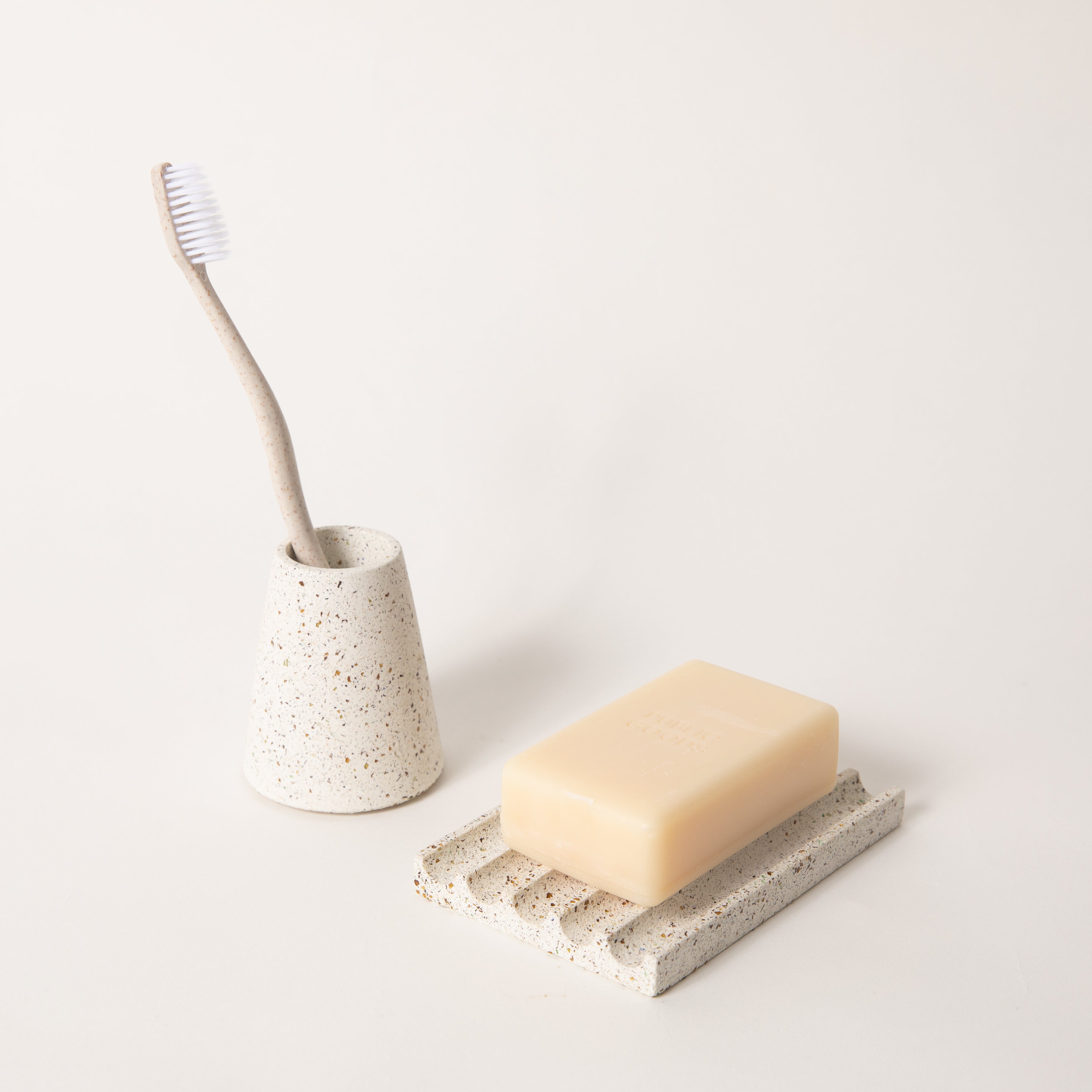 Soap Dish & Toothbrush Holder Set