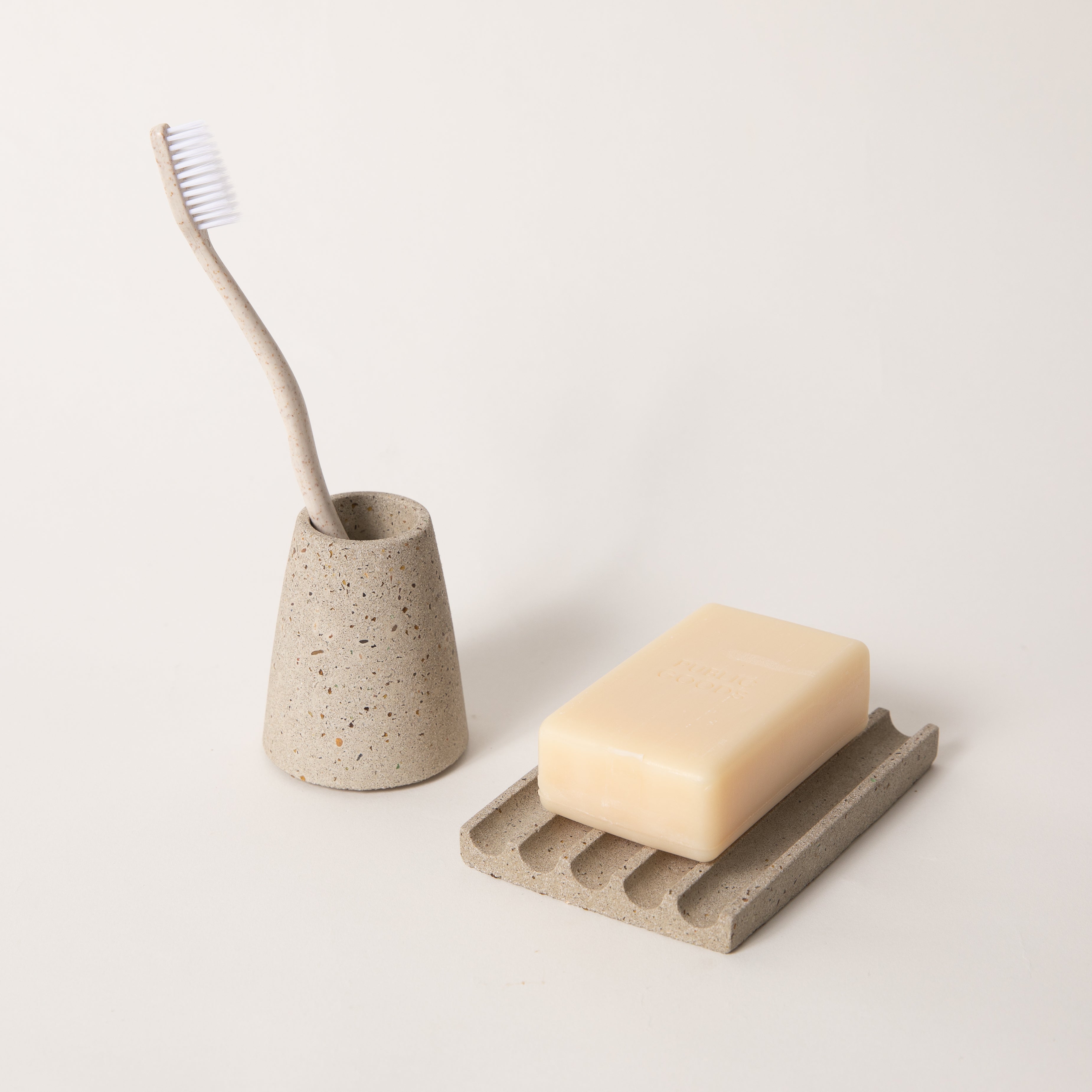 Soap Dish & Toothbrush Holder Set