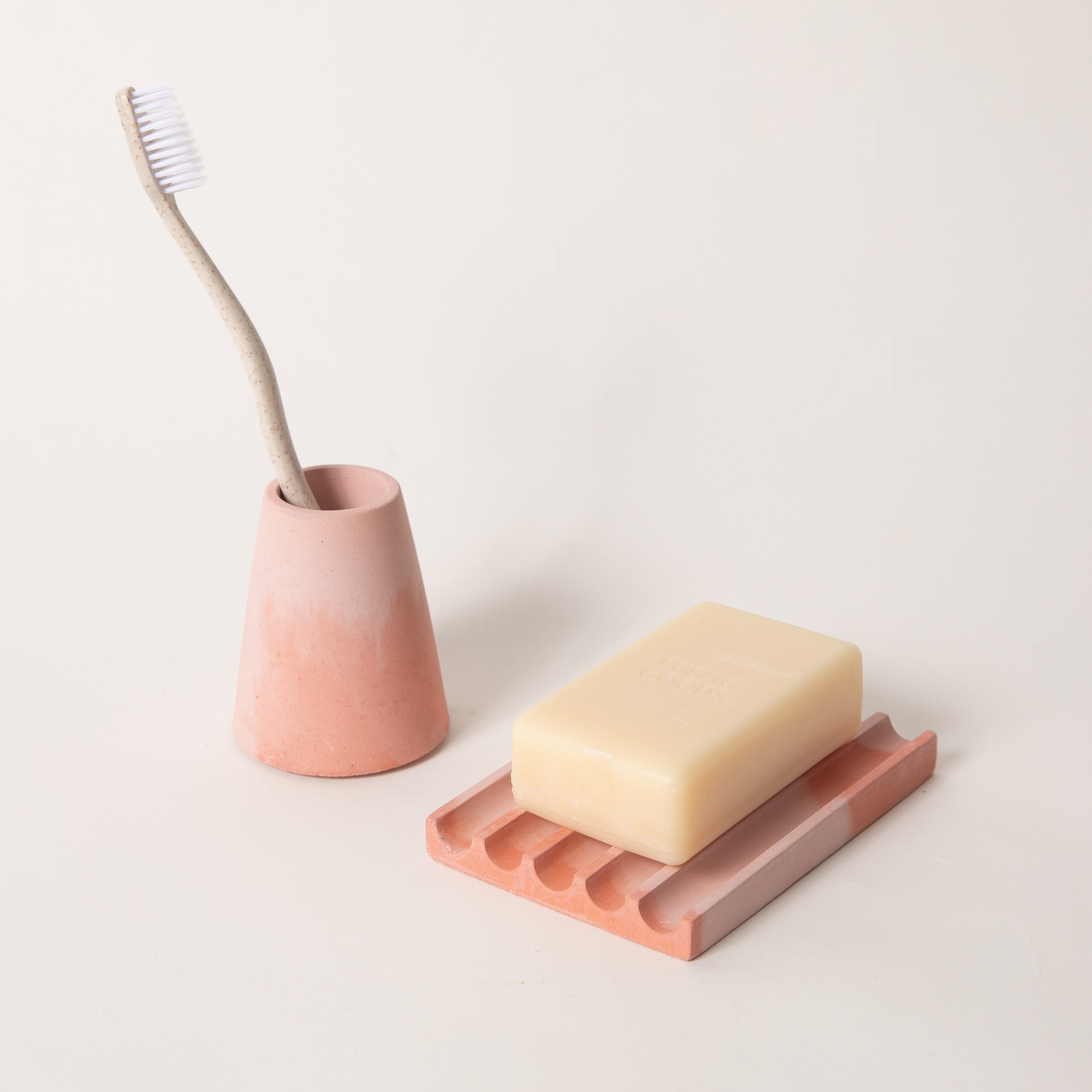 Soap Dish & Toothbrush Holder Set