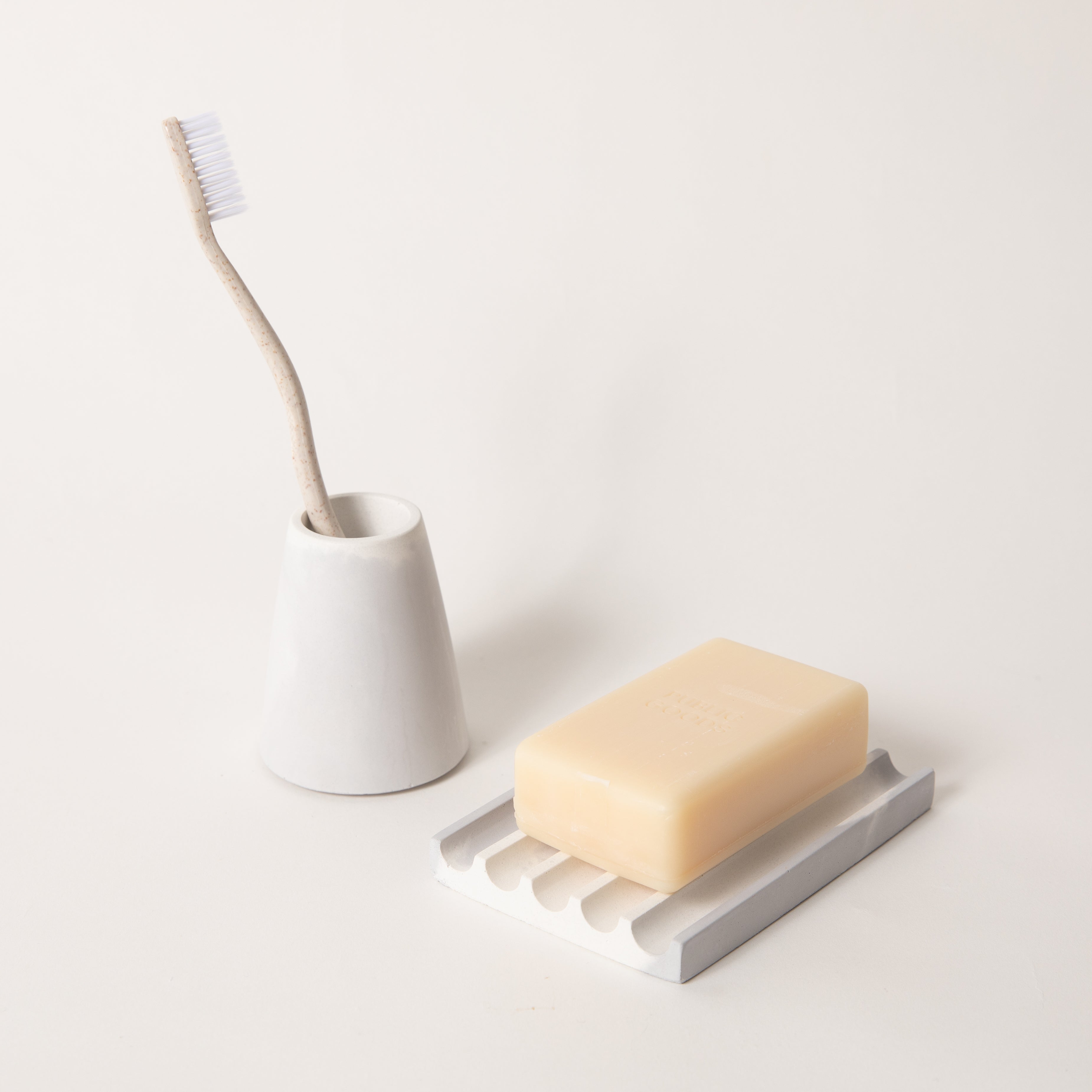 Soap Dish & Toothbrush Holder Set