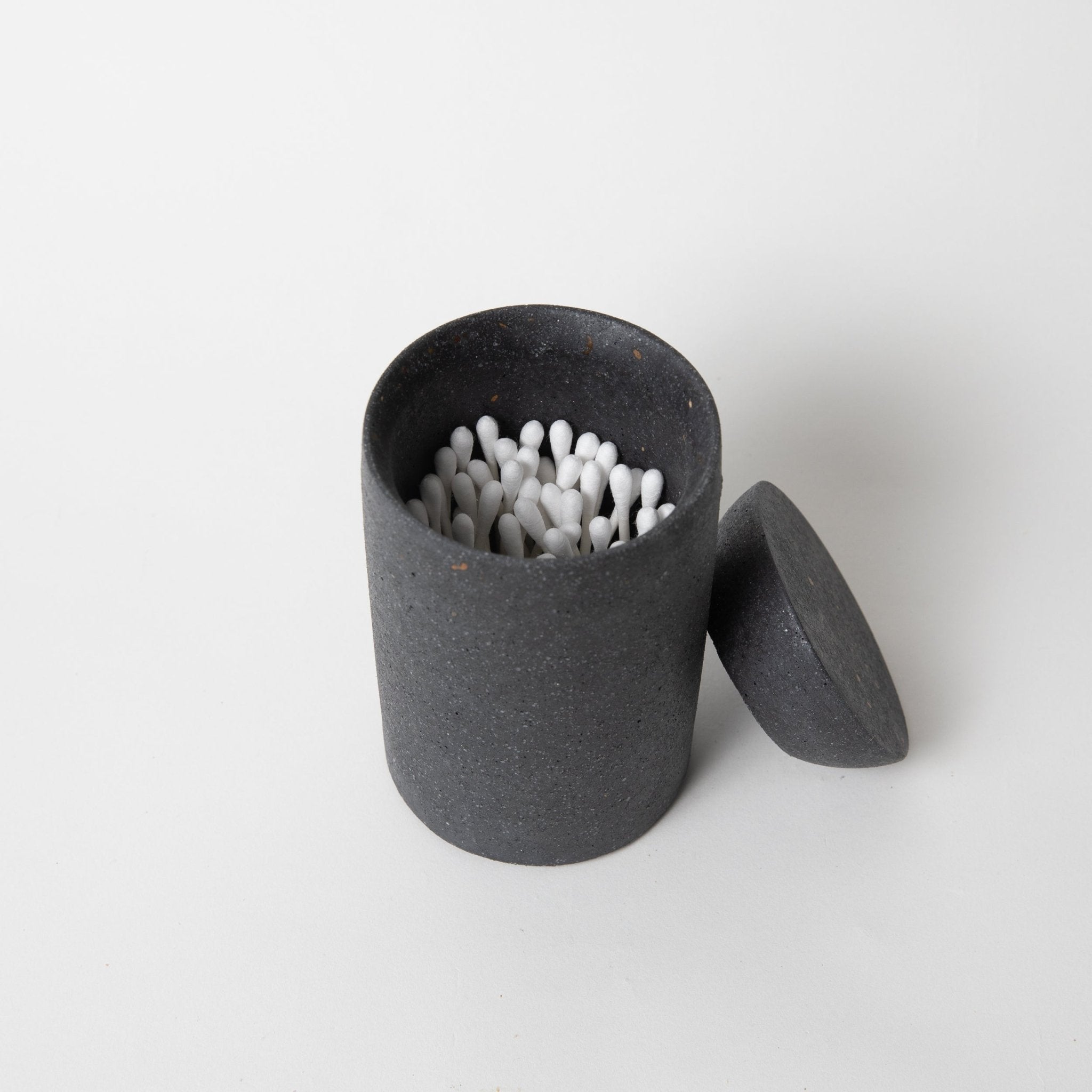 Pretti.CoolCotton Swab Holder | Black Terrazzo - M.S Skincare