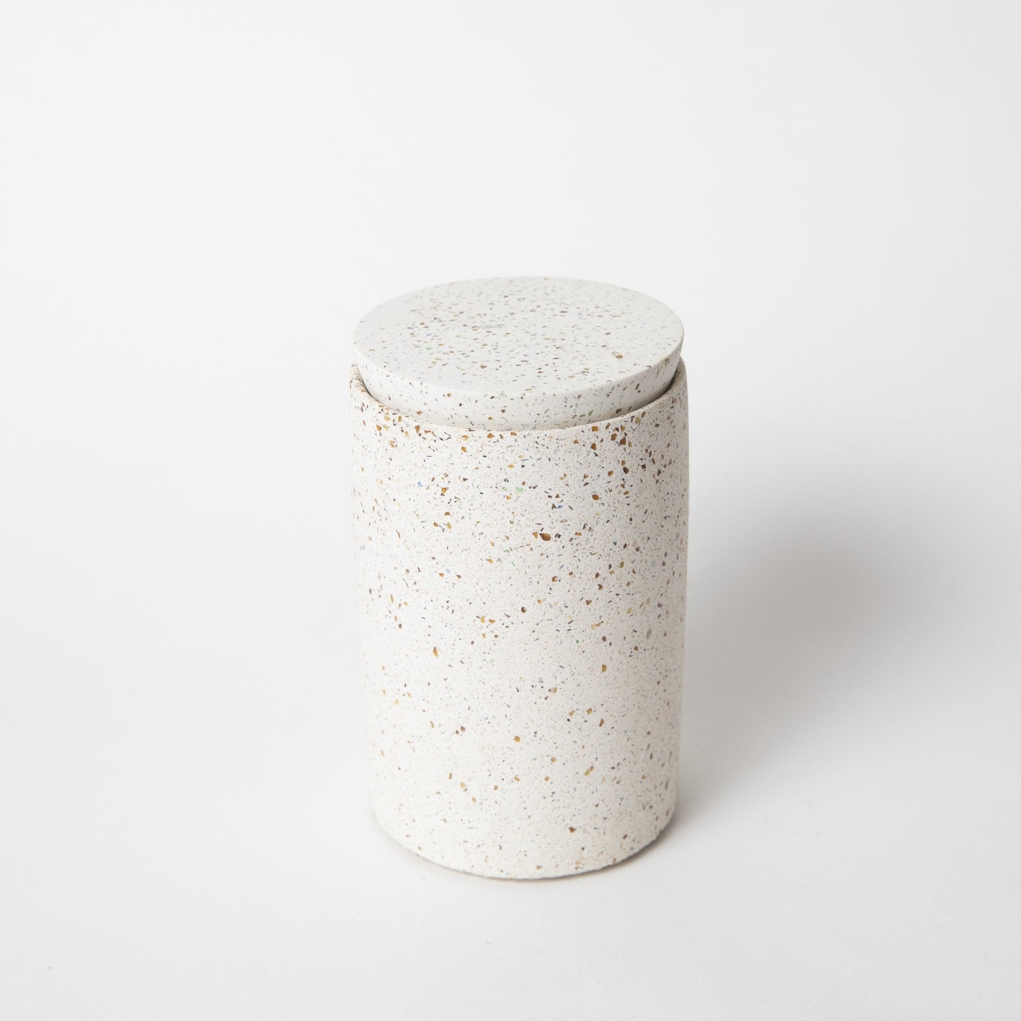 Pretti.CoolCotton Swab Holder | White Terrazzo - M.S Skincare