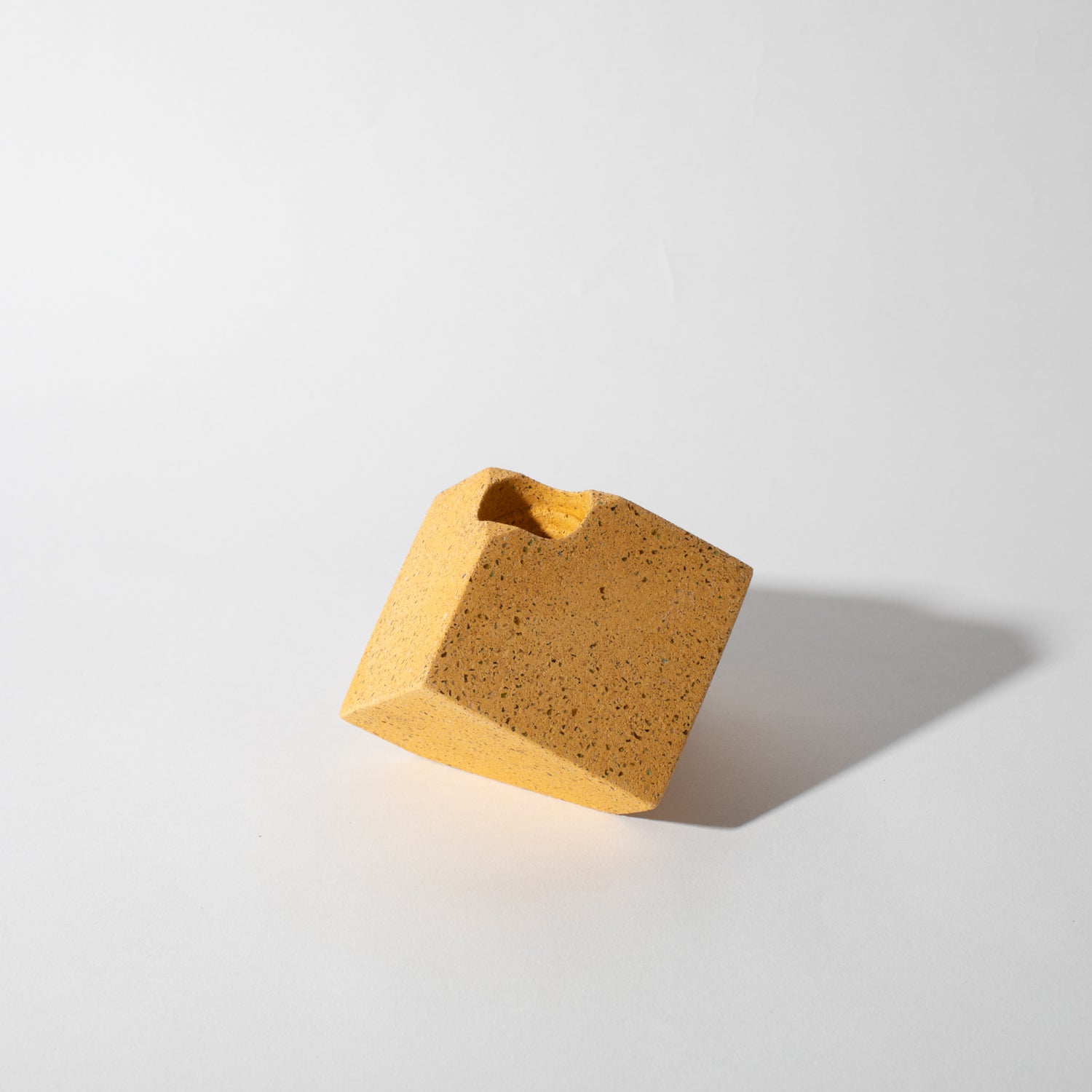 Pretti.CoolCube Candlestick Holder | Marigold Terrazzo - M.S Skincare