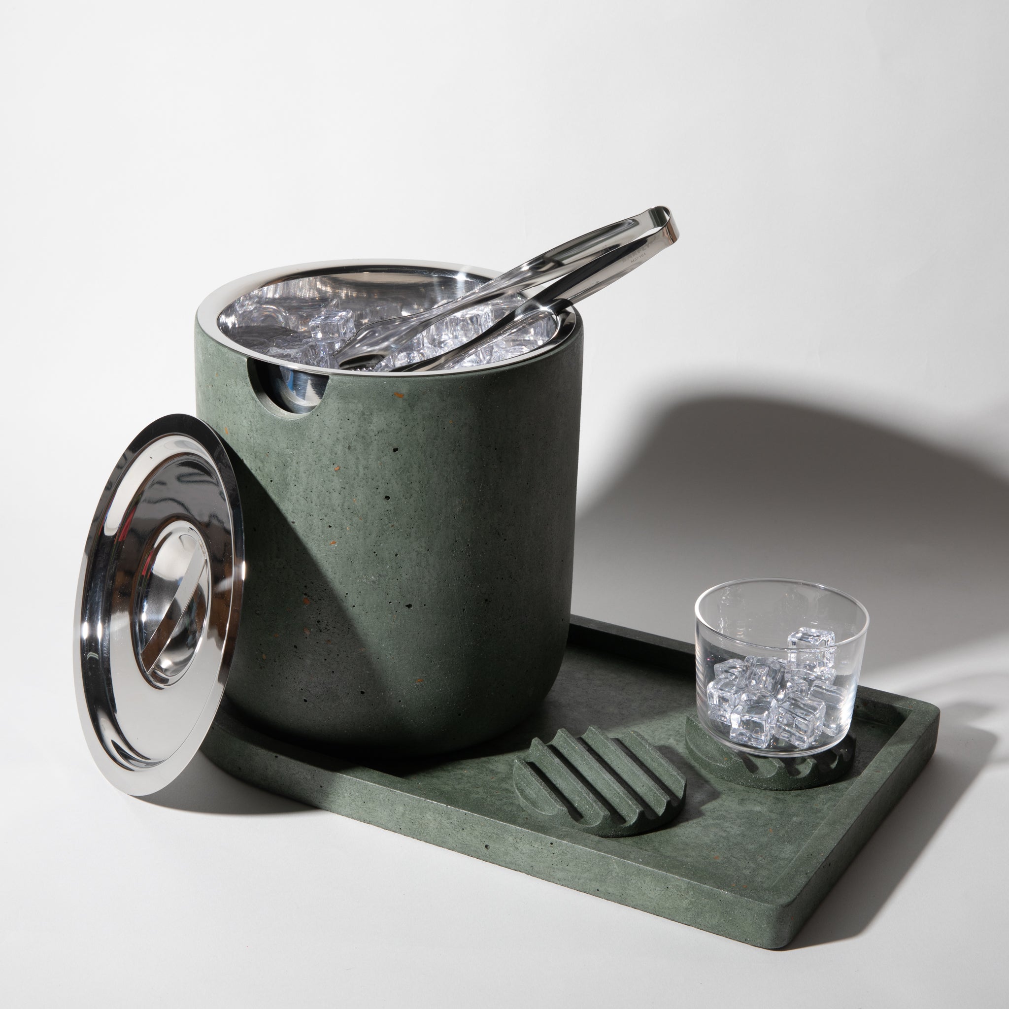 Pretti.Cool Ice Bucket | Dark Green Terrazzo