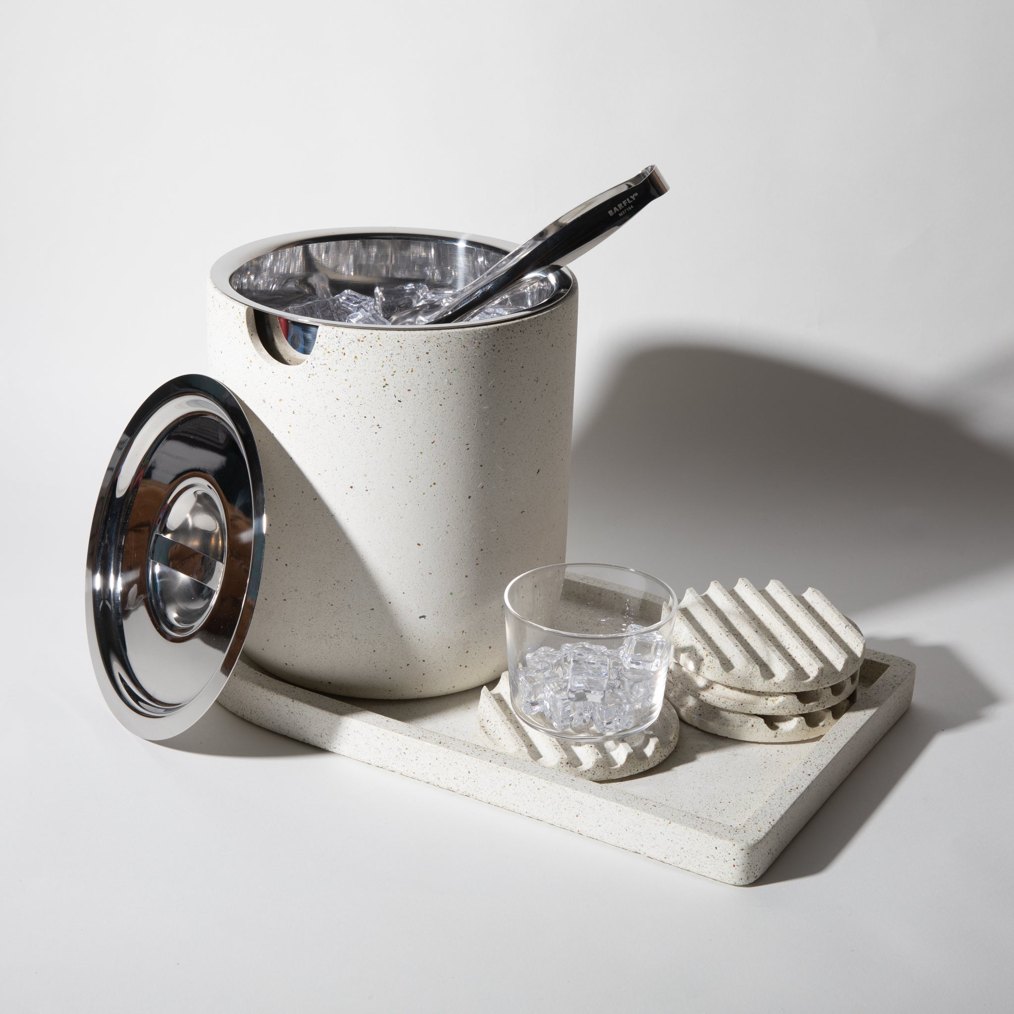 Pretti.CoolIce Bucket Tray | White Terrazzo - M.S Skincare