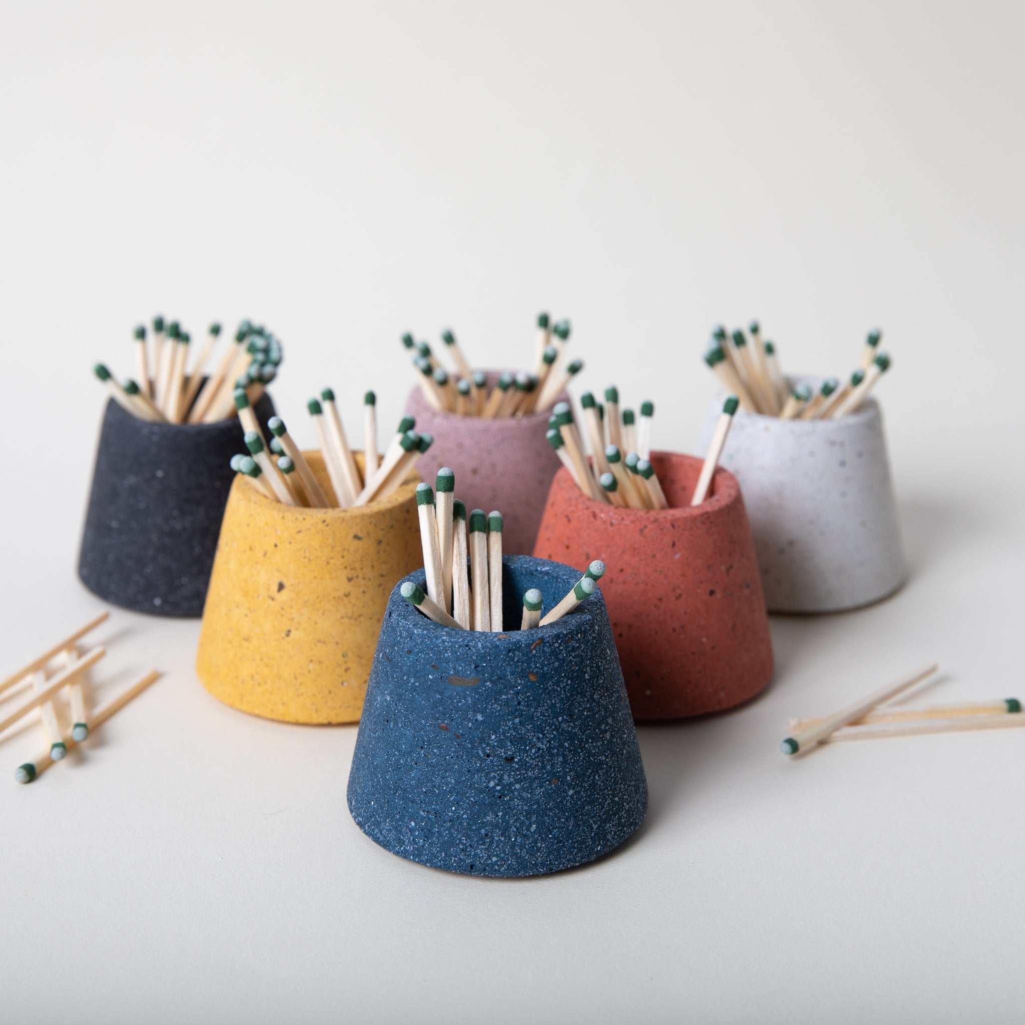 Pretti.Cool Matchstick Holder | Cobalt Terrazzo