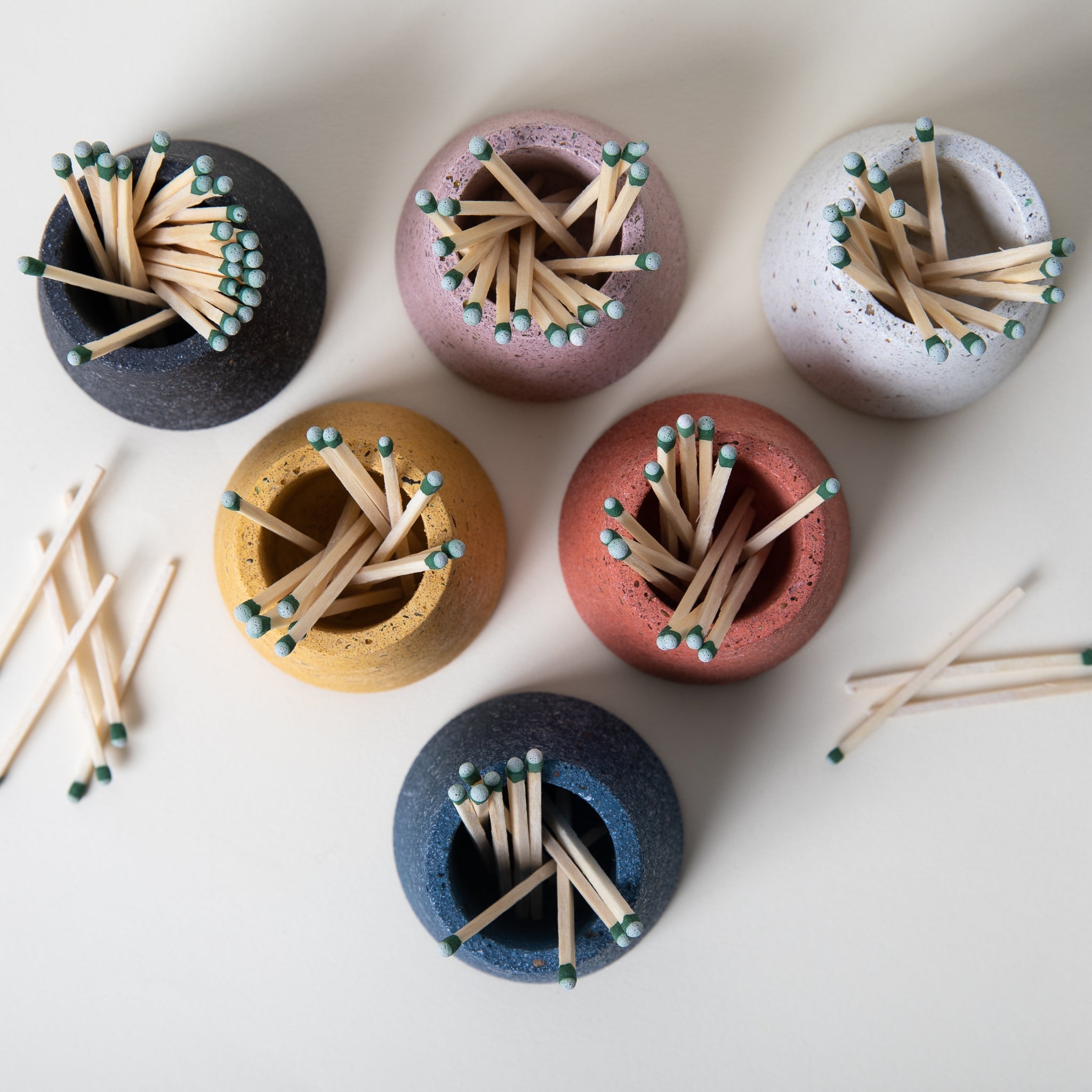 Pretti.Cool Matchstick Holder | Cobalt Terrazzo