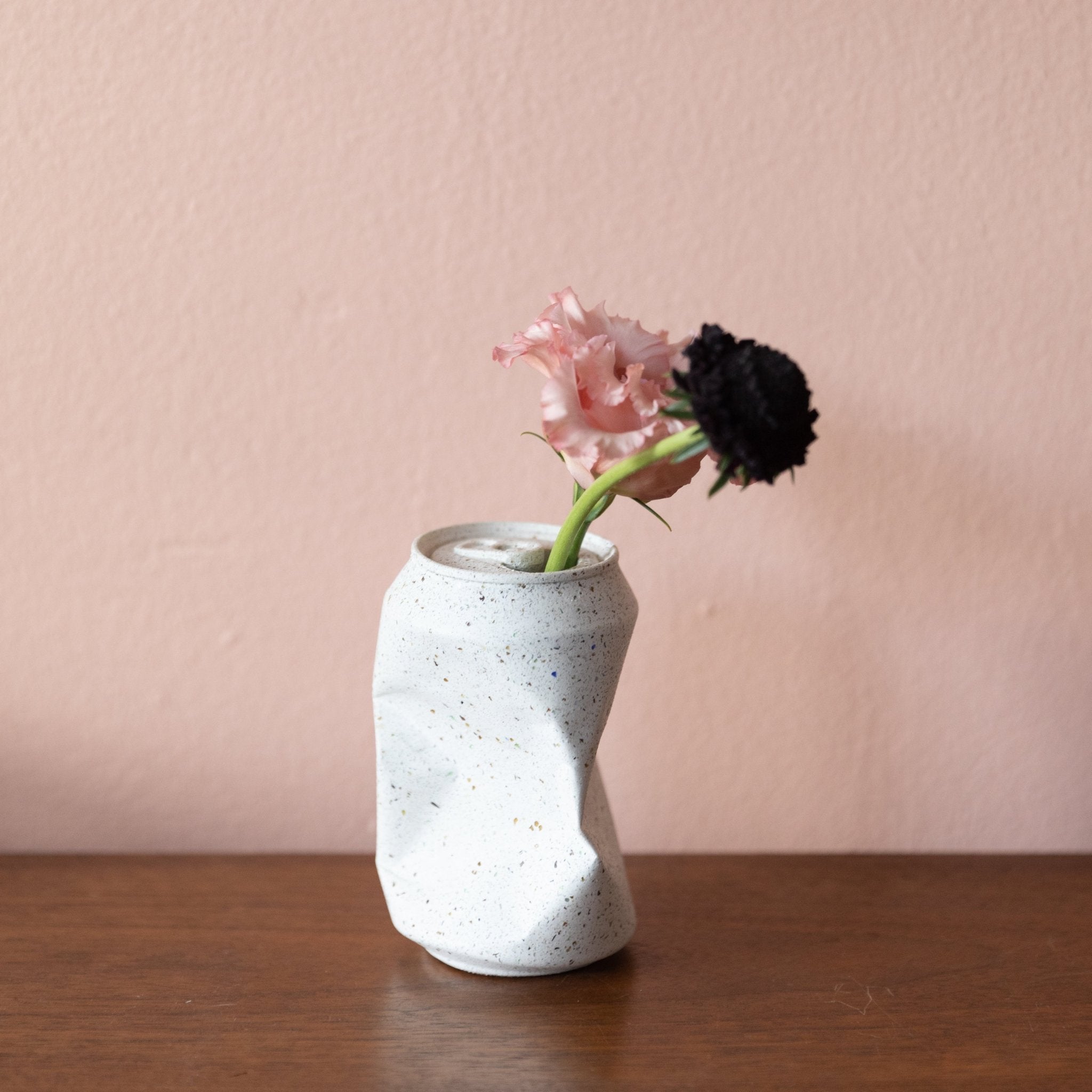 Pretti.Cool Soda Can Vase | White Terrazzo