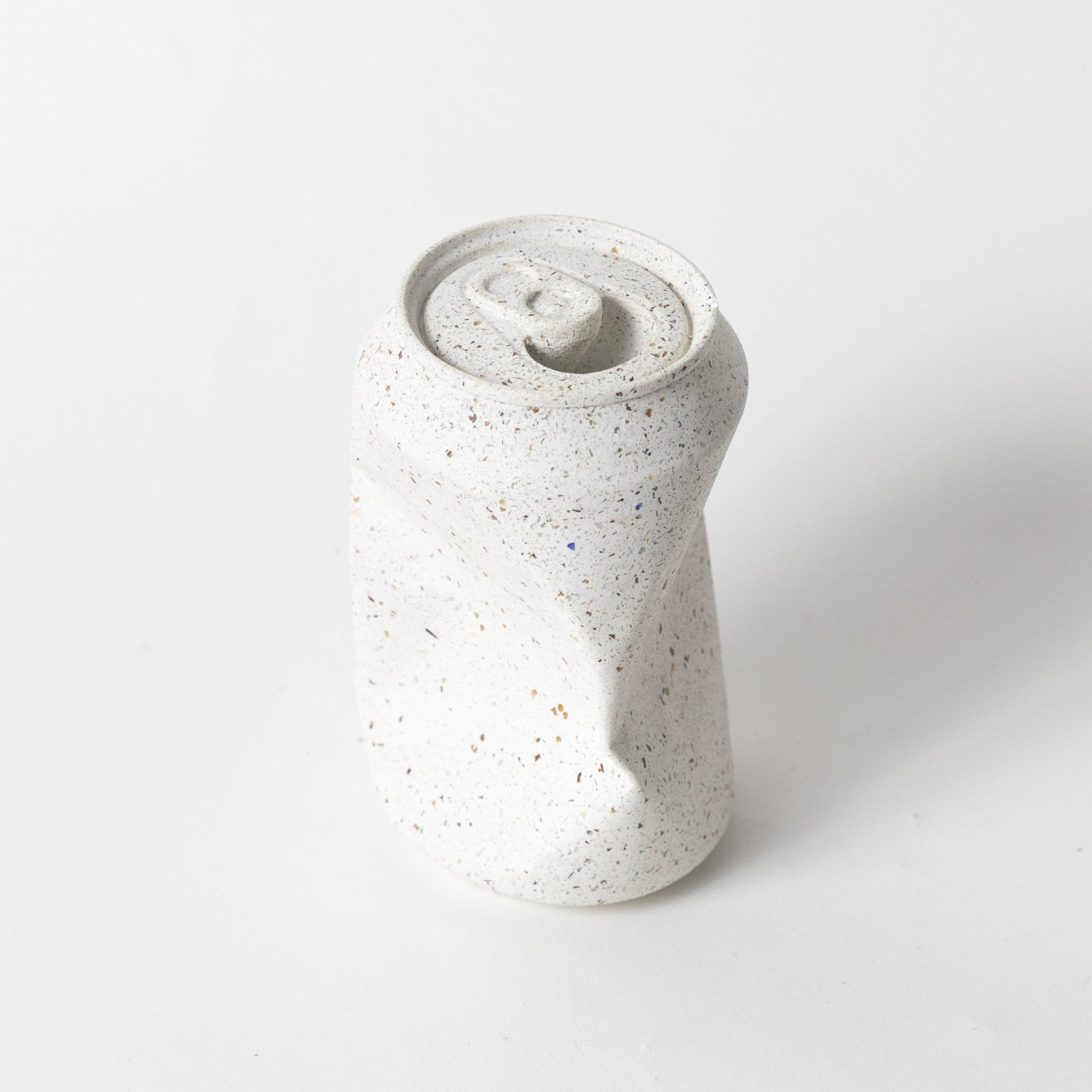 Pretti.Cool Soda Can Vase | White Terrazzo