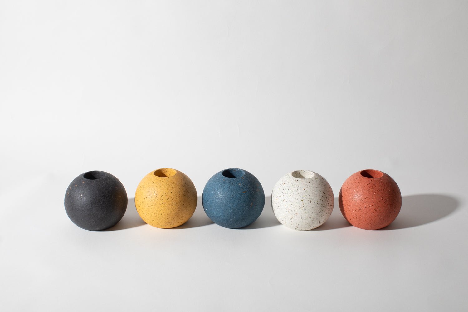 Pretti.Cool Sphere Candlestick Holder | Cobalt Terrazzo