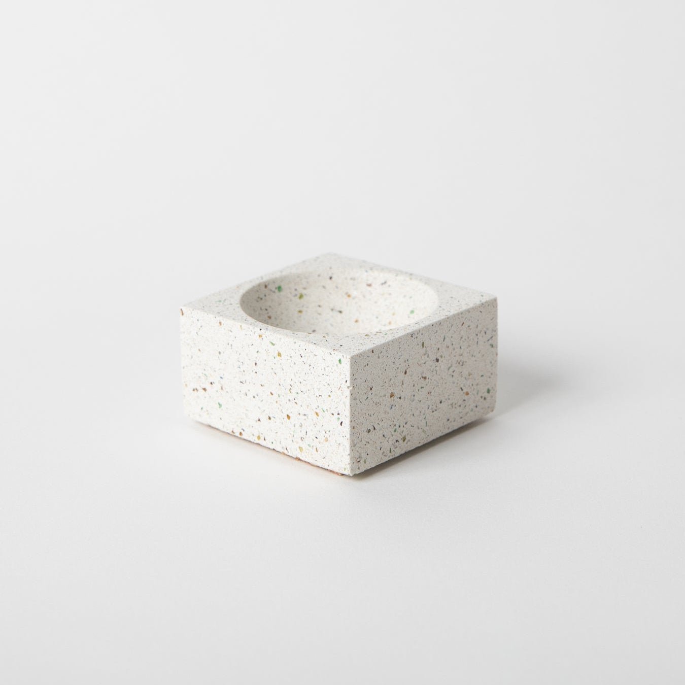 Pretti.CoolSquare Incense Holder | White Terrazzo - M.S Skincare