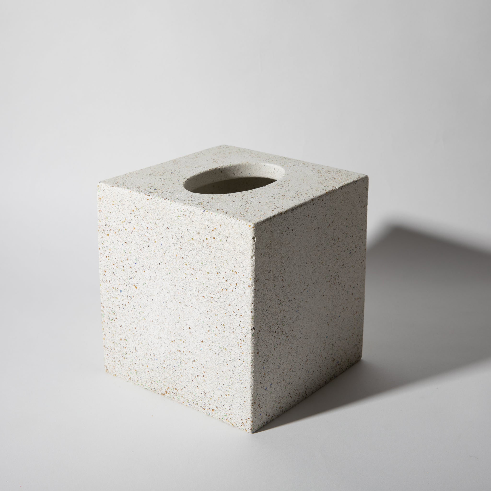 Pretti.CoolTissue Box Cover | White Terrazzo - M.S Skincare