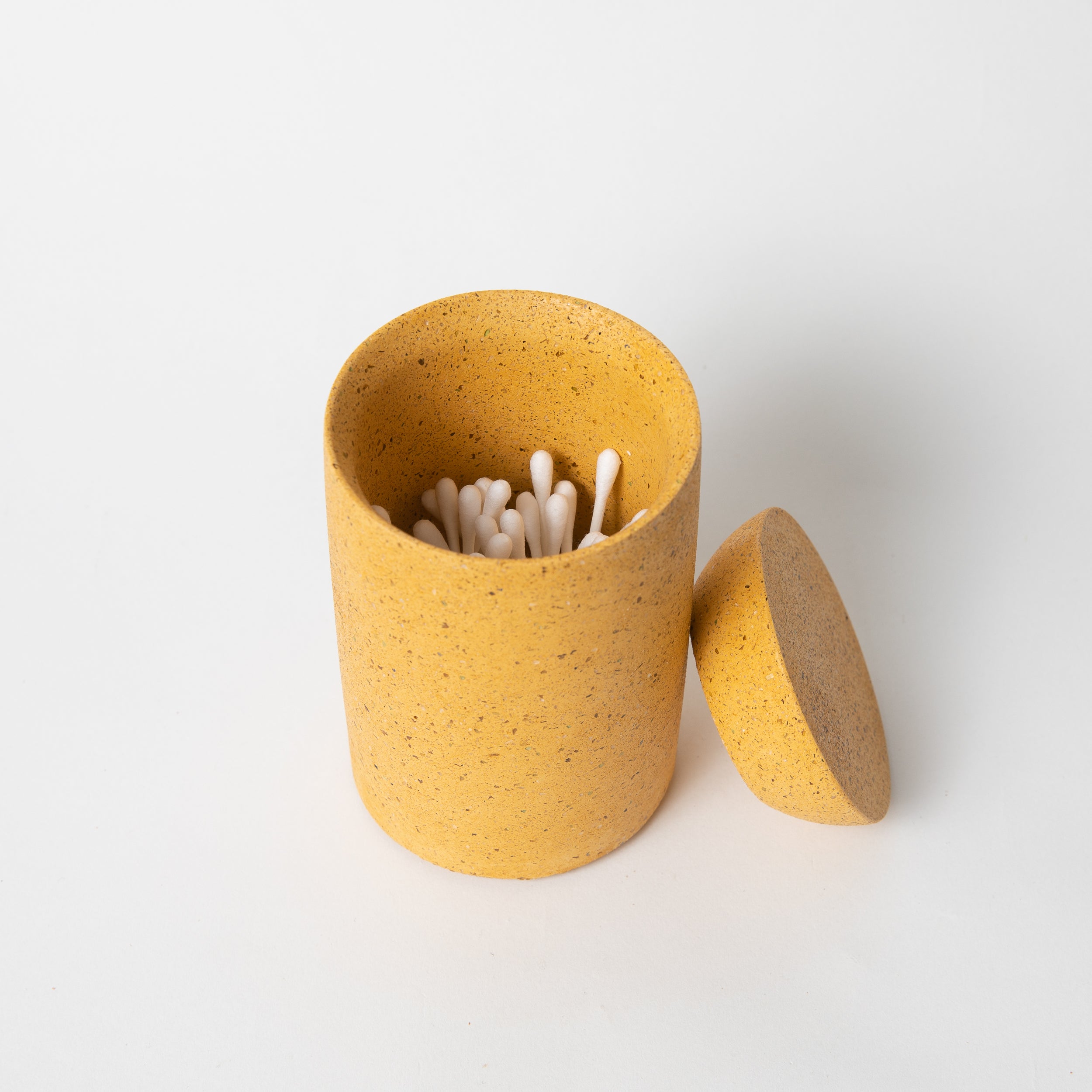 Cotton Swab Holder | Marigold Terrazzo