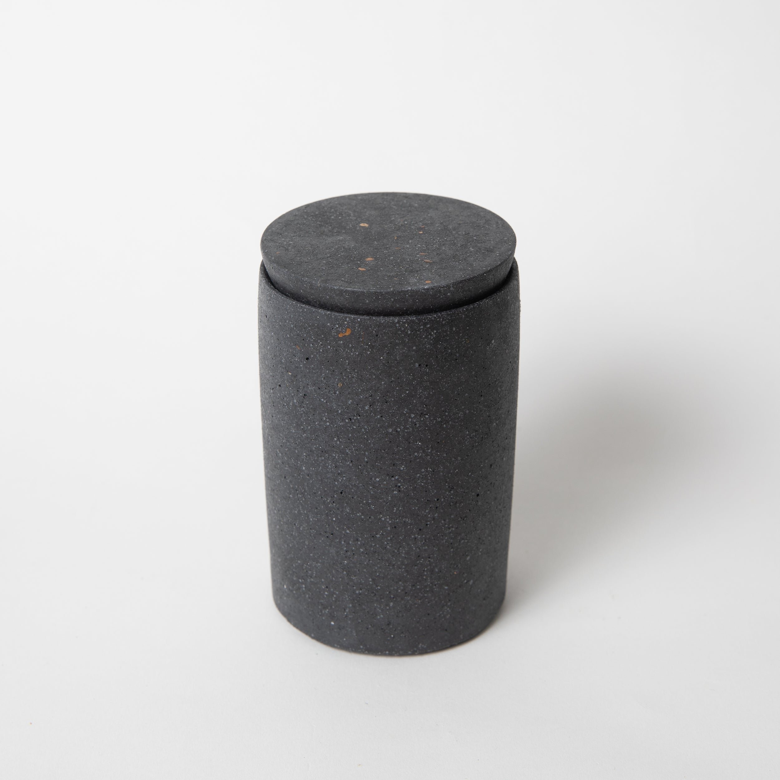 Cotton Swab Holder | Black Terrazzo