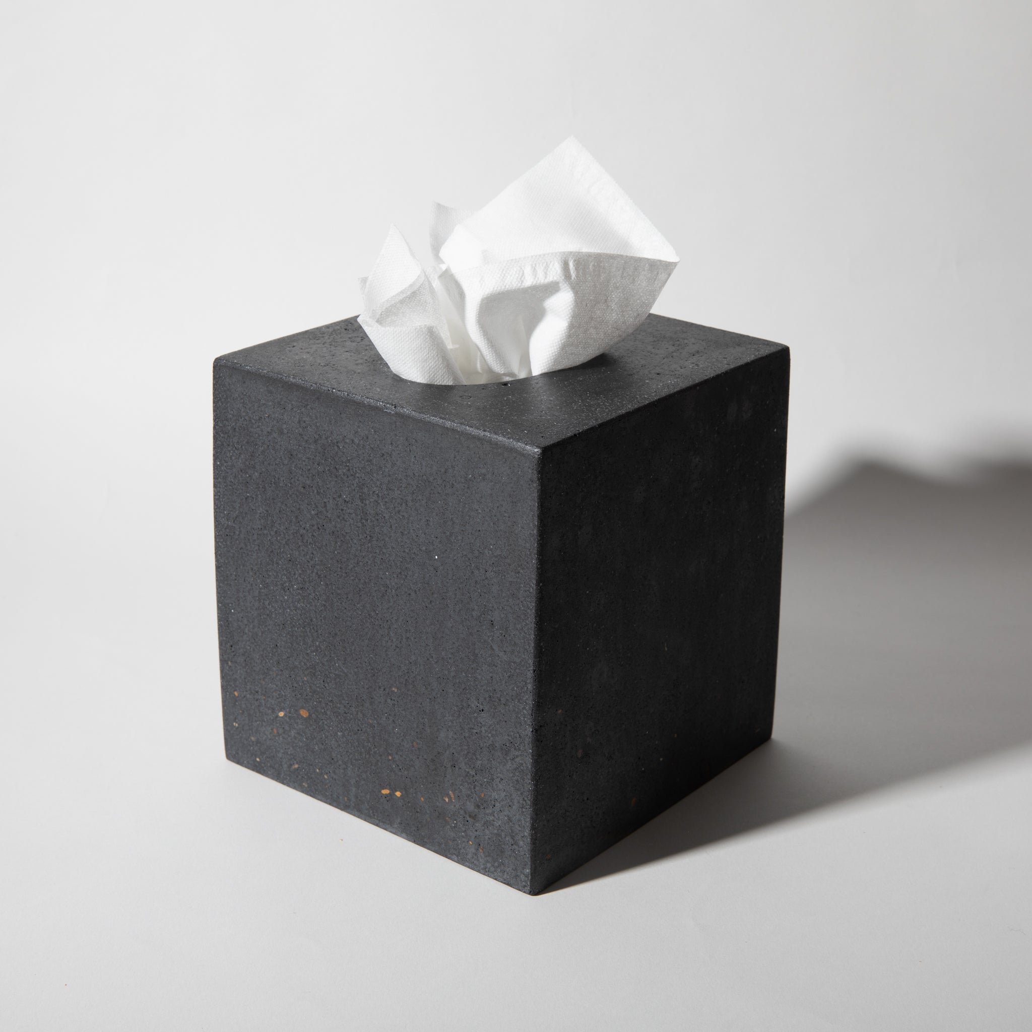 Tissue Box Cover | Black Terrazzo