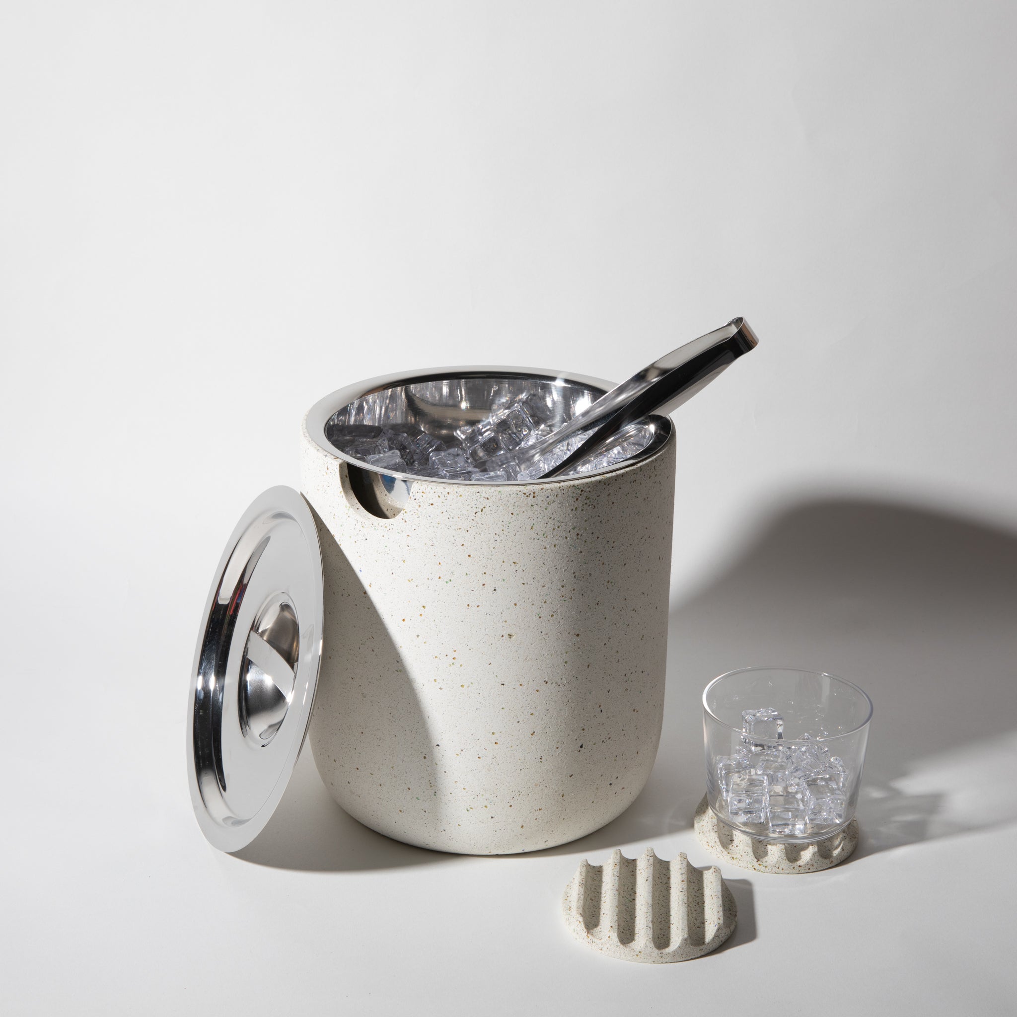 Ice Bucket | White Terrazzo