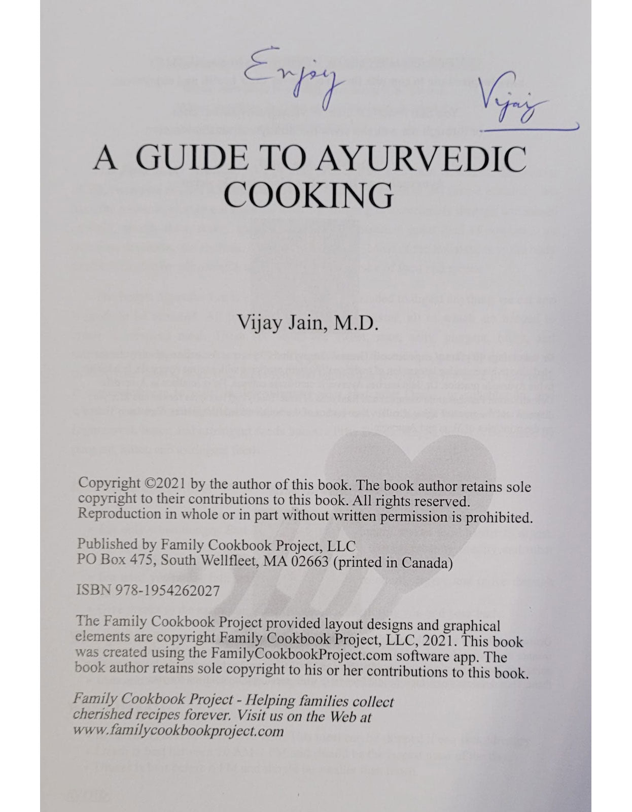 Pure Indian Foods A Guide to Ayurvedic Cooking, by Vijay Jain, M.D. (2021)