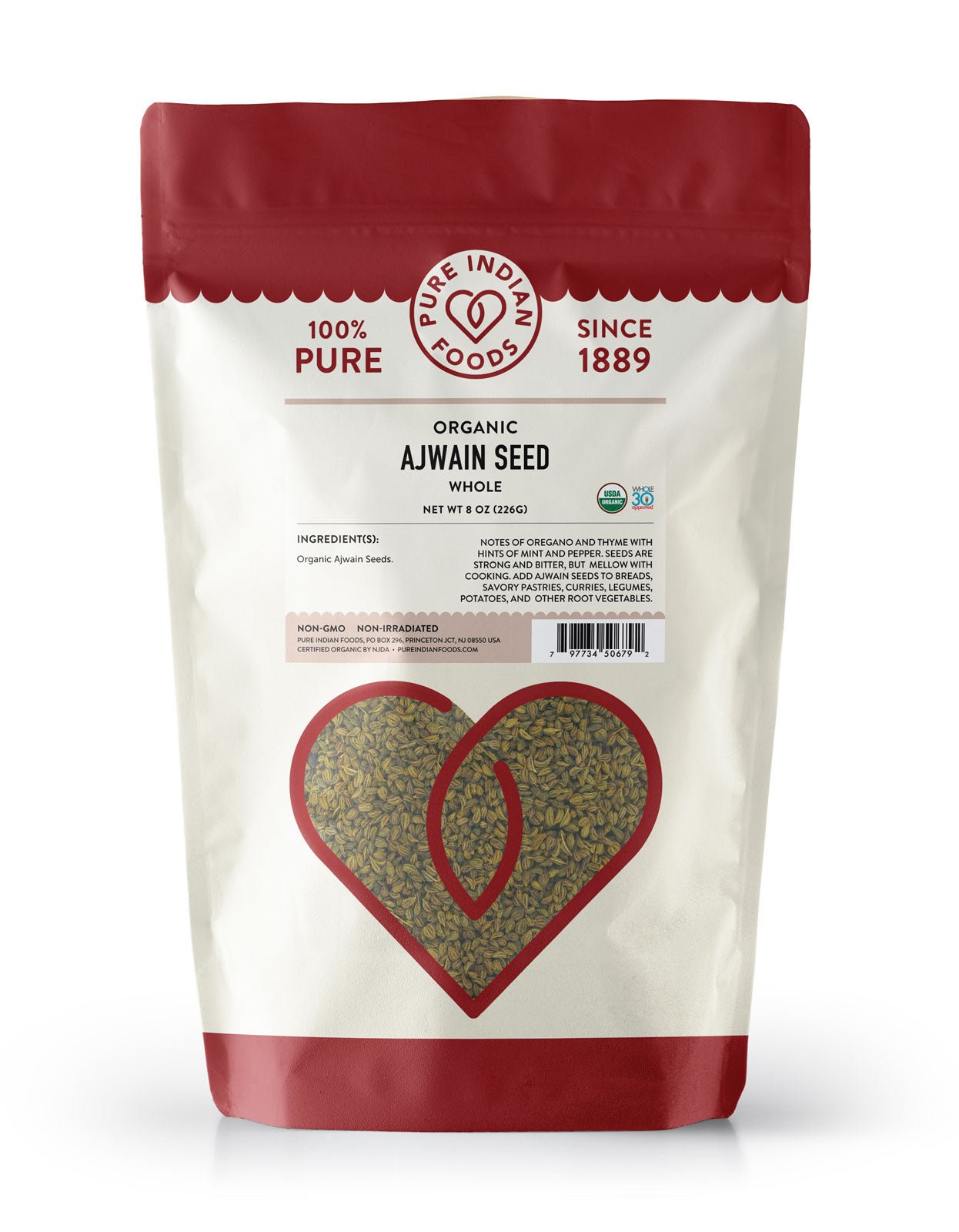 Pure Indian Foods Ajwain Seed, Certified Organic