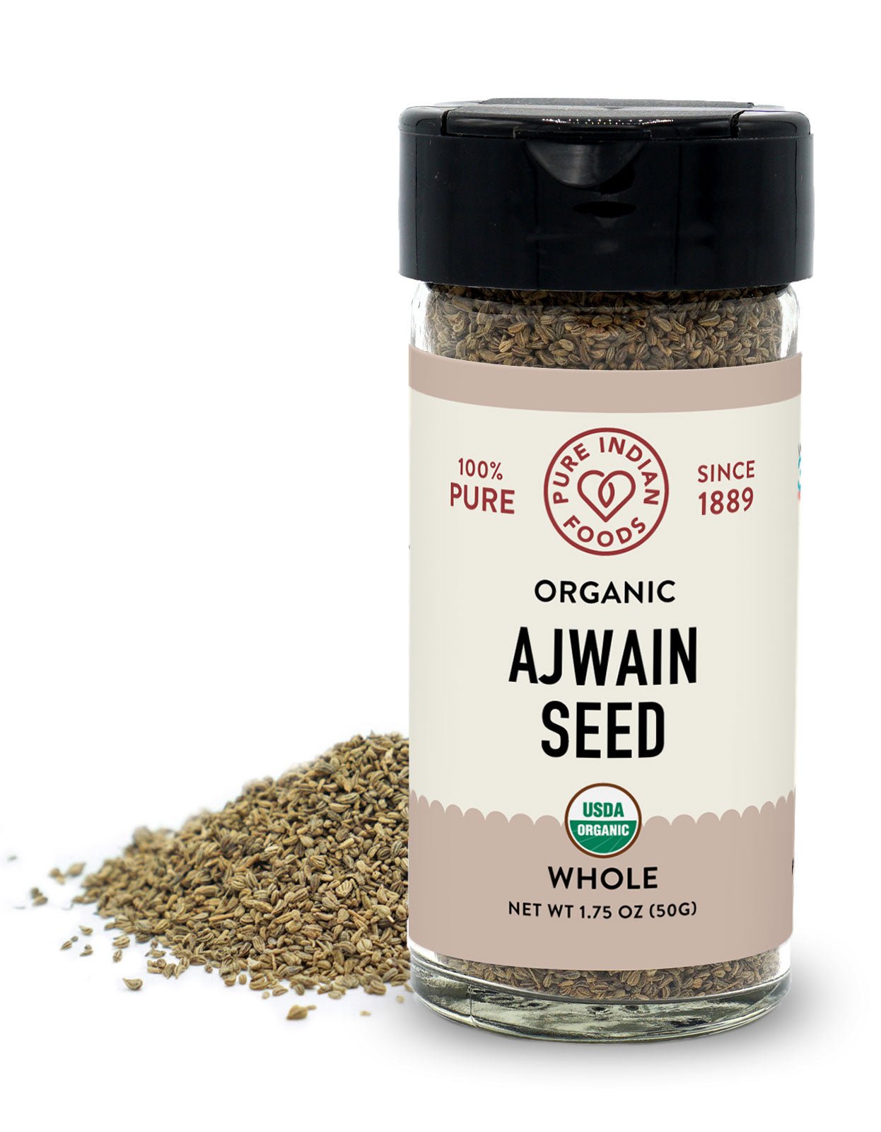 Pure Indian Foods Ajwain Seed, Certified Organic