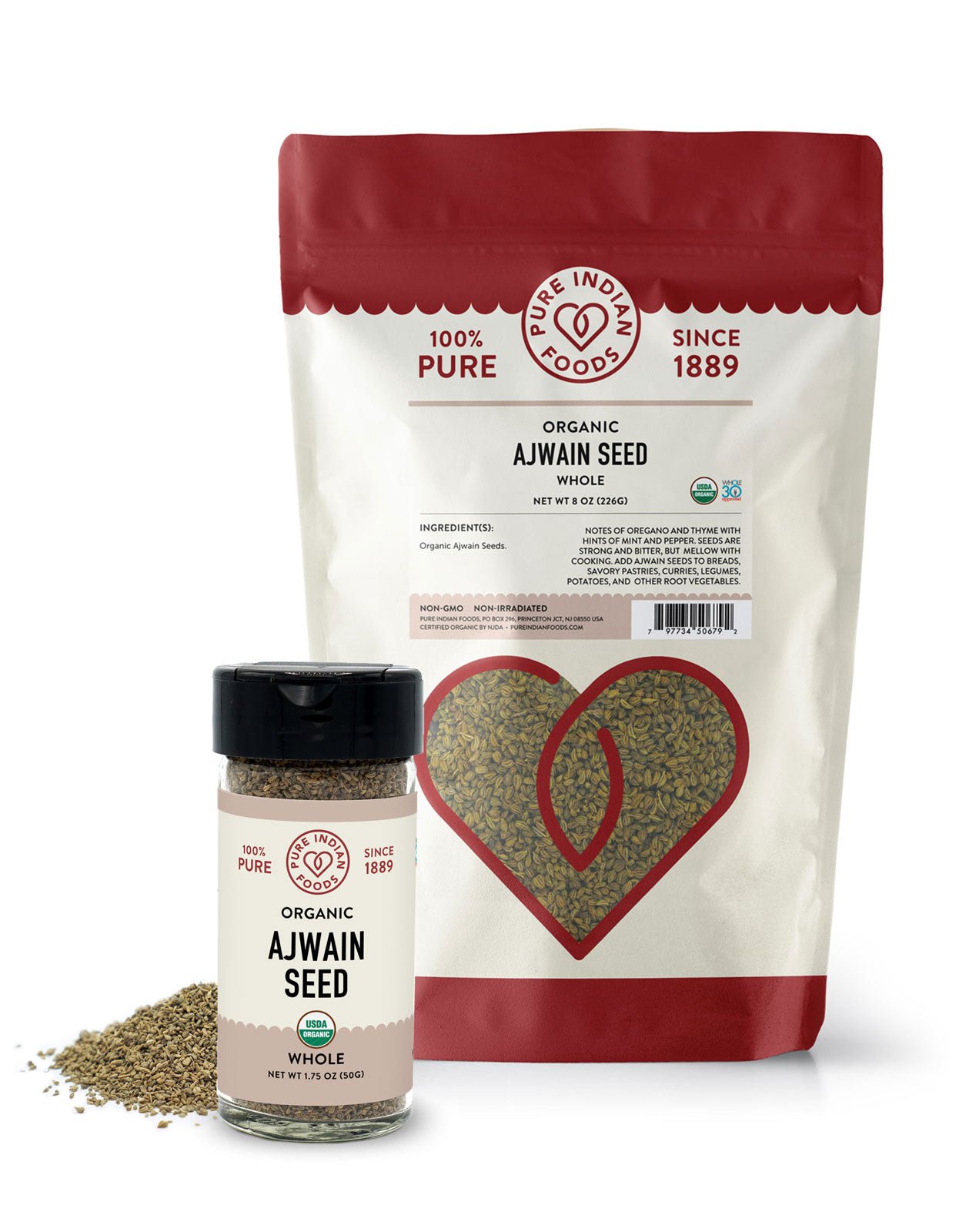 Pure Indian Foods Ajwain Seed, Certified Organic