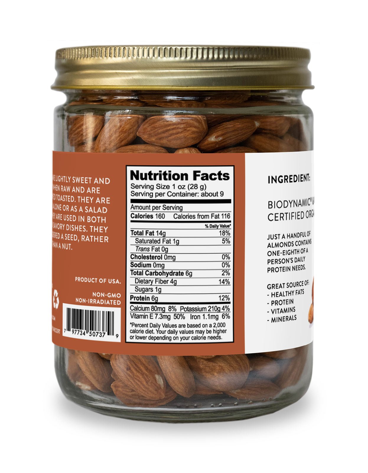 Pure Indian Foods Almonds, Certified Organic - 9 oz