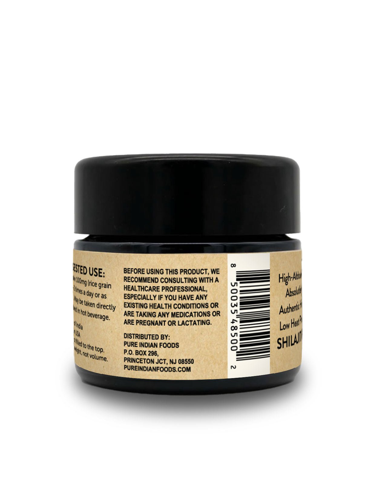 Pure Indian Foods Best Shilajit Ever™ - Authentic, 100% Pure Himalayan (High - Altitude, >16K ft) Black Resin Paste