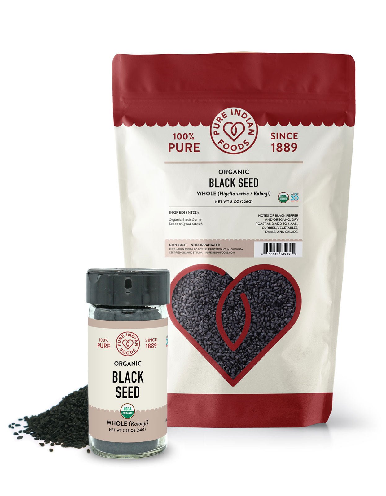 Pure Indian Foods Black Seed (Kalonji, Black Cumin Seed, Nigella sativa), Certified Organic