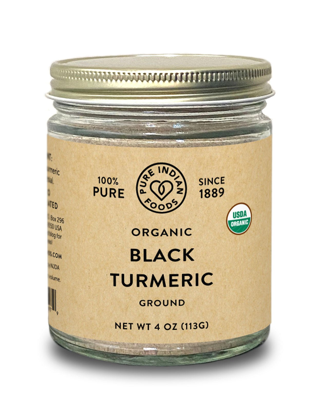 Pure Indian Foods Black Turmeric, Certified Organic