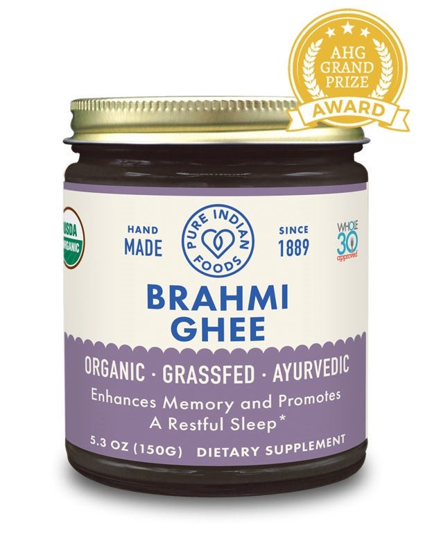 Pure Indian Foods Brahmi Ghee 5.3 oz, Certified Organic