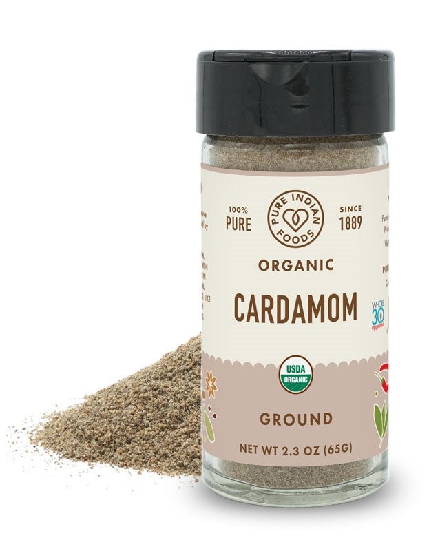 Pure Indian Foods Cardamom Green, Certified Organic