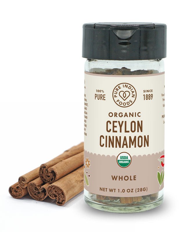 Pure Indian Foods Cinnamon (Ceylon True), Certified Organic