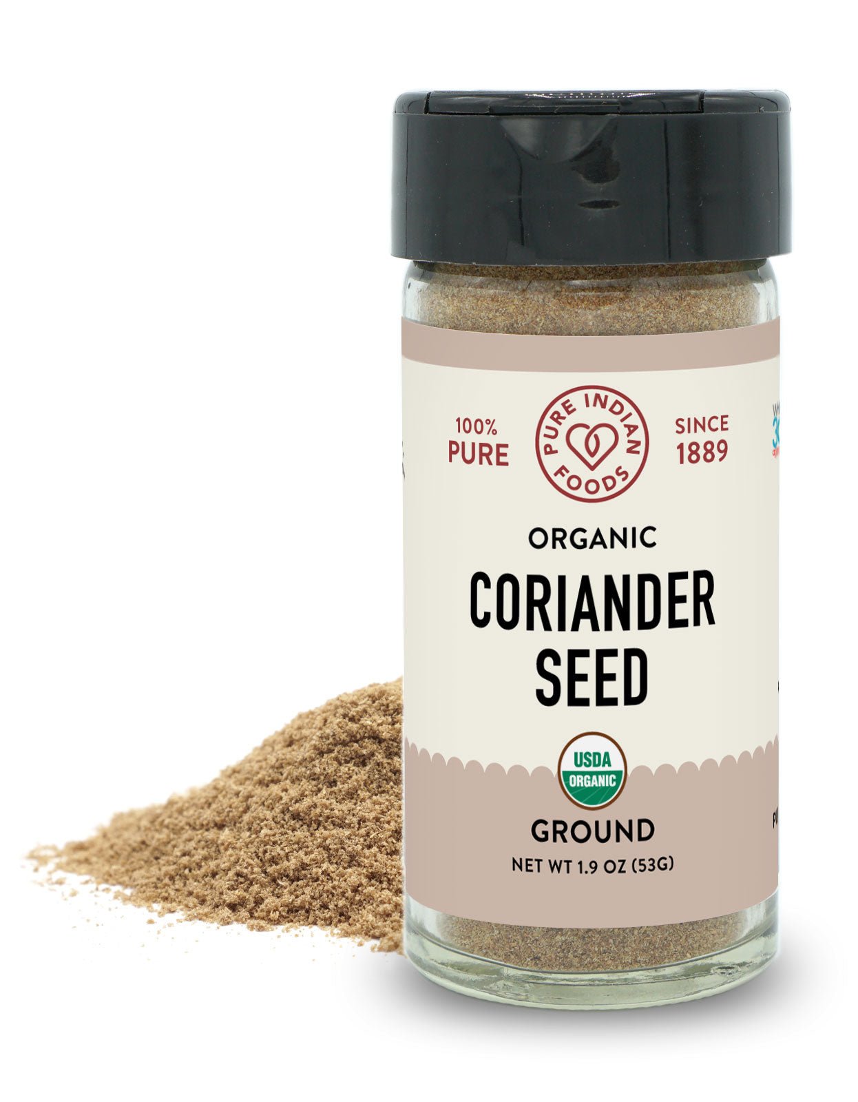 Pure Indian Foods Coriander Seed, Certified Organic