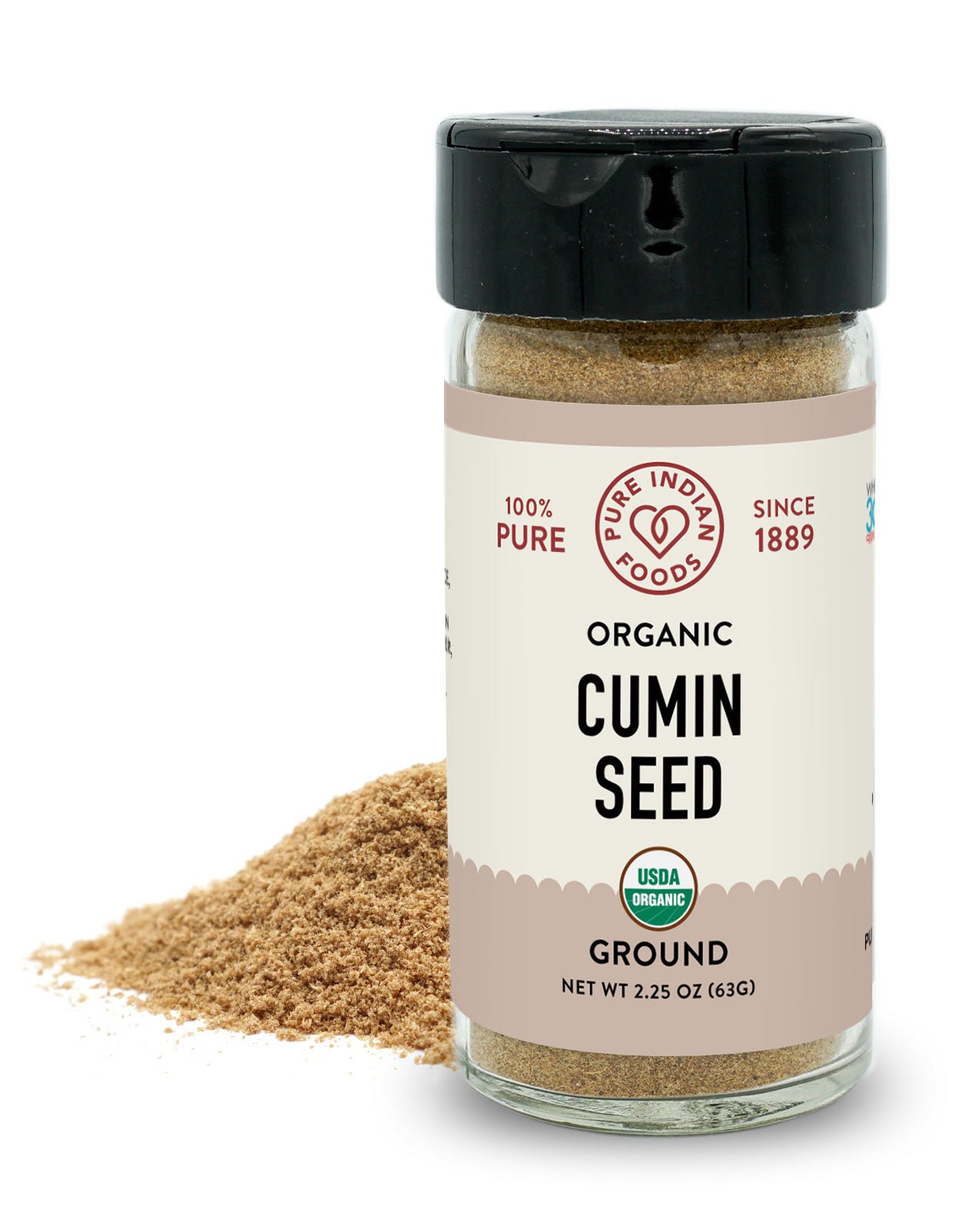 Pure Indian Foods Cumin Seeds (Jeera), Certified Organic