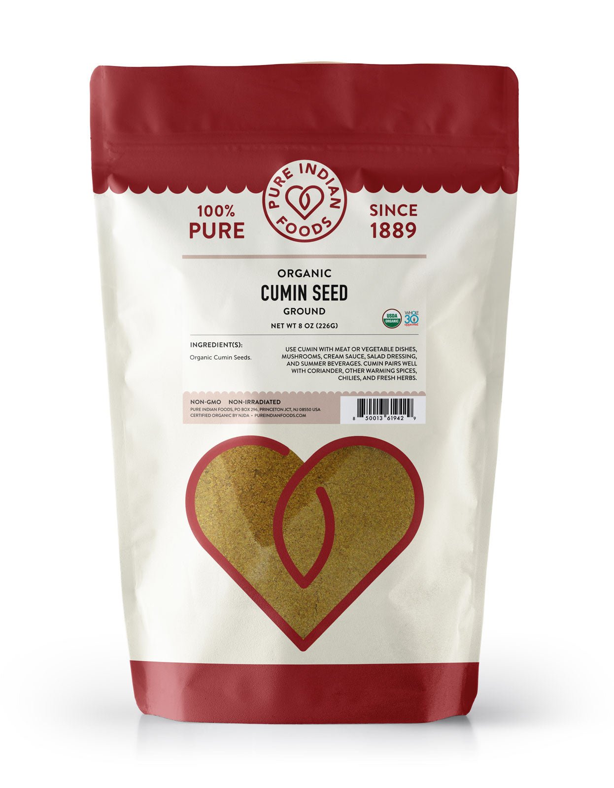 Pure Indian Foods Cumin Seeds (Jeera), Certified Organic