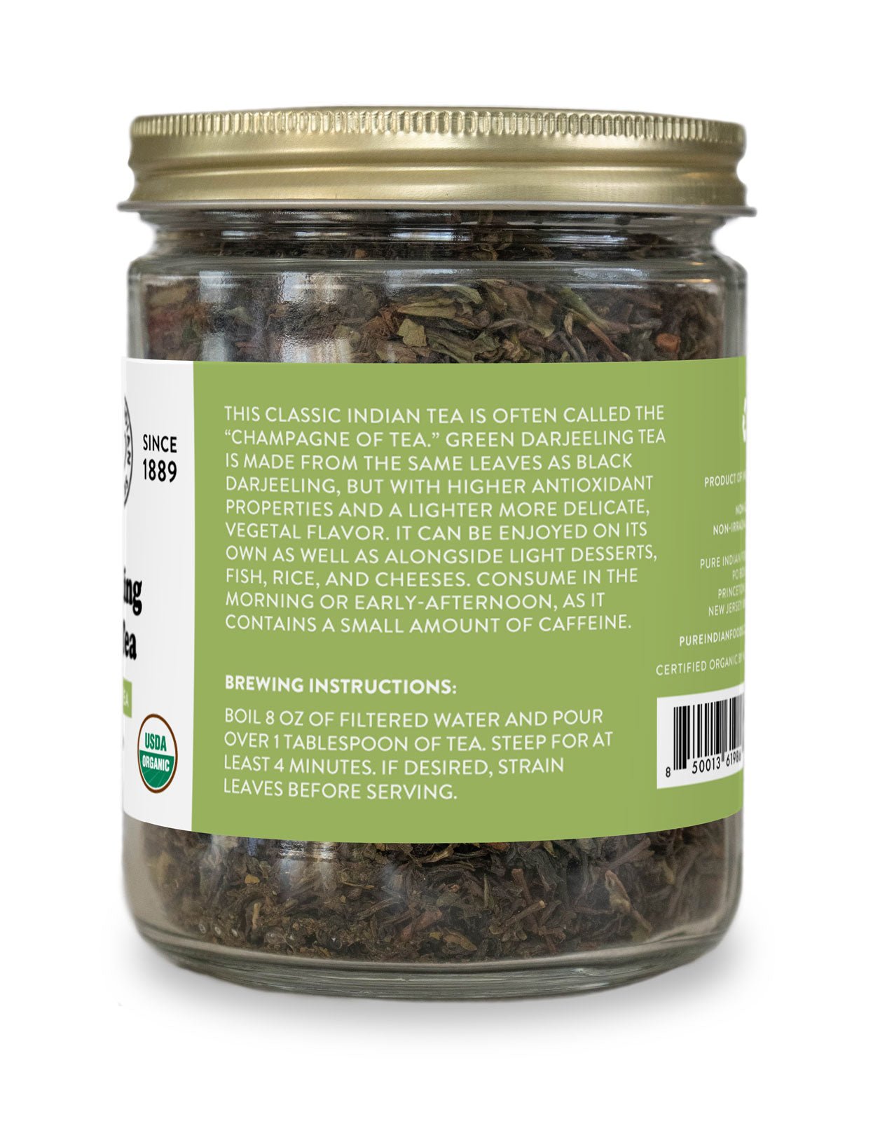 Pure Indian Foods Darjeeling Tea, Certified Organic - 4 oz