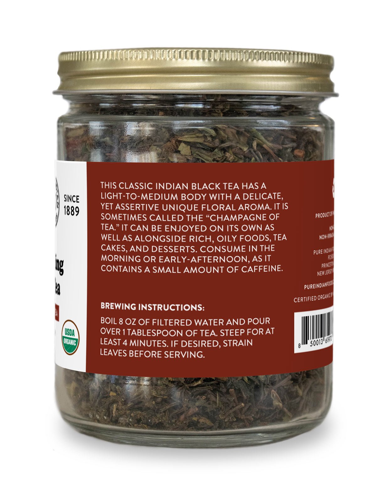 Pure Indian Foods Darjeeling Tea, Certified Organic - 4 oz