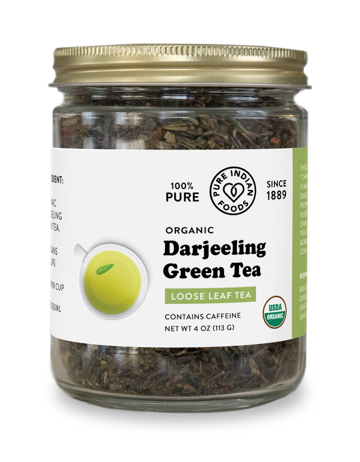 Pure Indian Foods Darjeeling Tea, Certified Organic - 4 oz